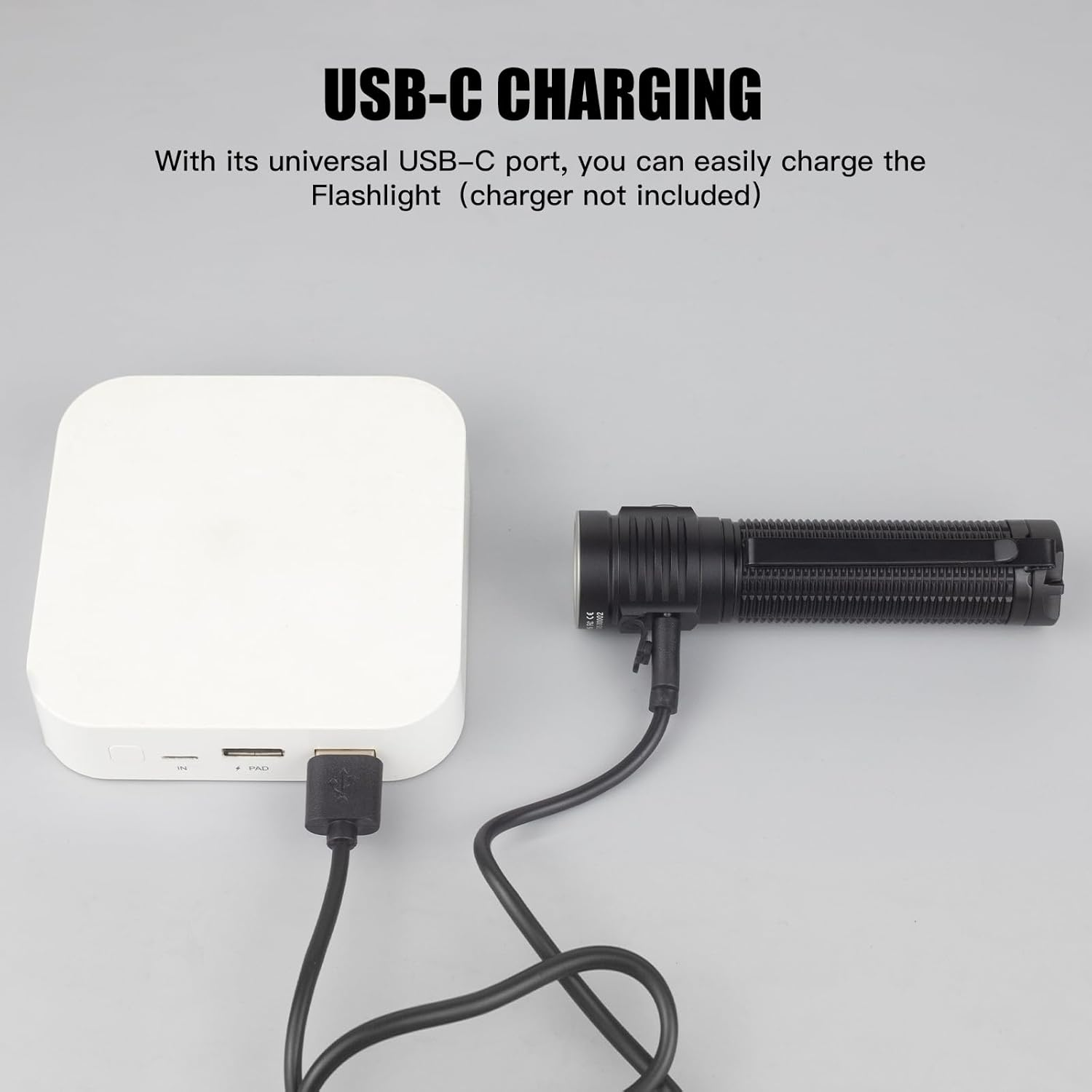 Thrunite T1 Pro Rechargeable Flashlight - Aluminum & EDC Torch - 1920 Lumens & 196 Meters Throw - Super Bright & 61 Days Working - Pocket Light for Emergency, Camping & Outdoor Adventures - Cool White image number 4