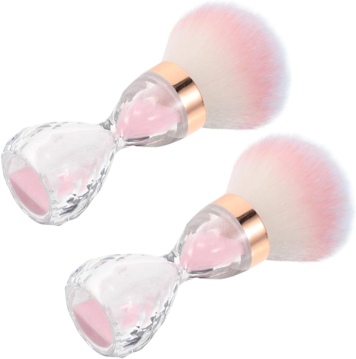 Vaguelly 2Pcs Nail Art Cleaner Barber Hair Brush Hair Cutting Brush Neck Duster Cleaning Tools