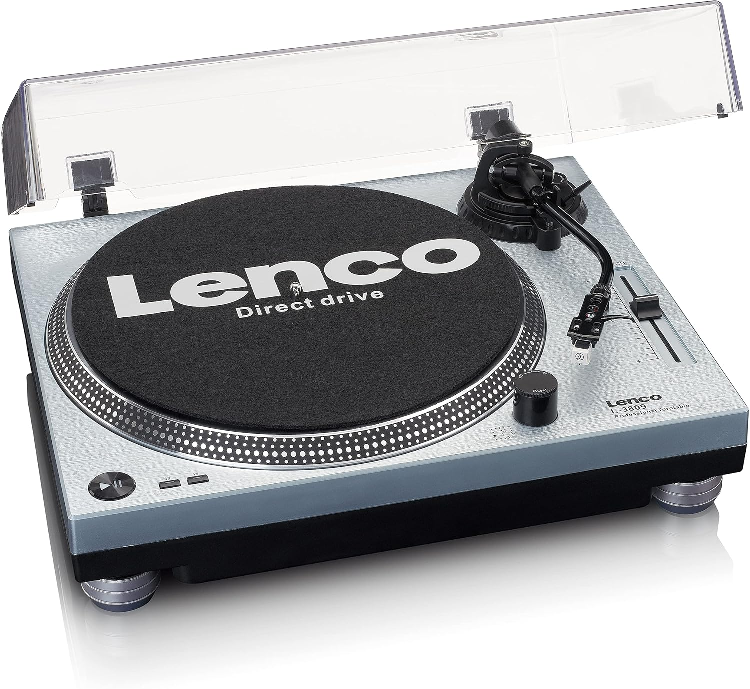 Lenco Direct Drive Turntable with USB/PC Encoding, Metallic Blue image number 4