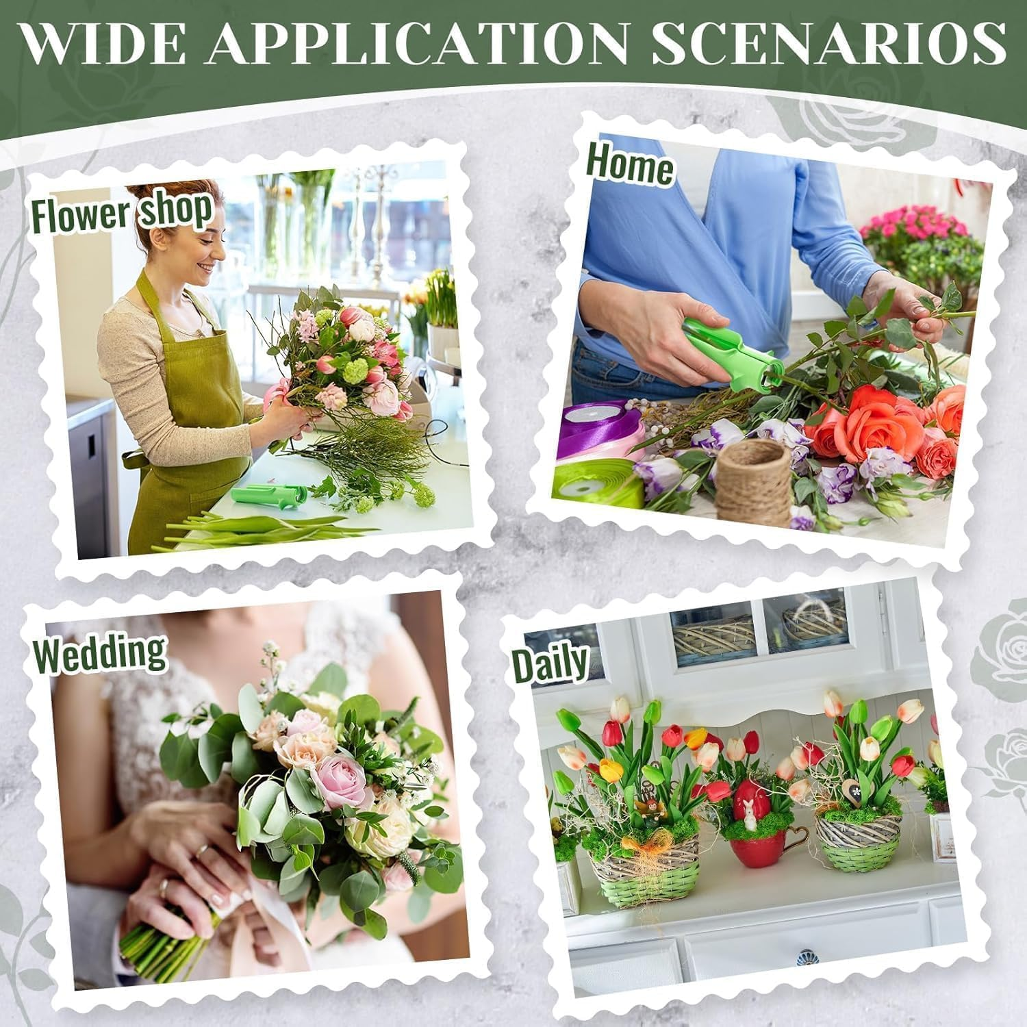 Rose Stem Thorn Stripper Tool, 1Pc Rose Stripper Stem Cleaner,Stripper Thorn Remover Thorn Trimmer Cleaner Tool,Plastic Flower Stem Dethorner for Home and Garden image number 3