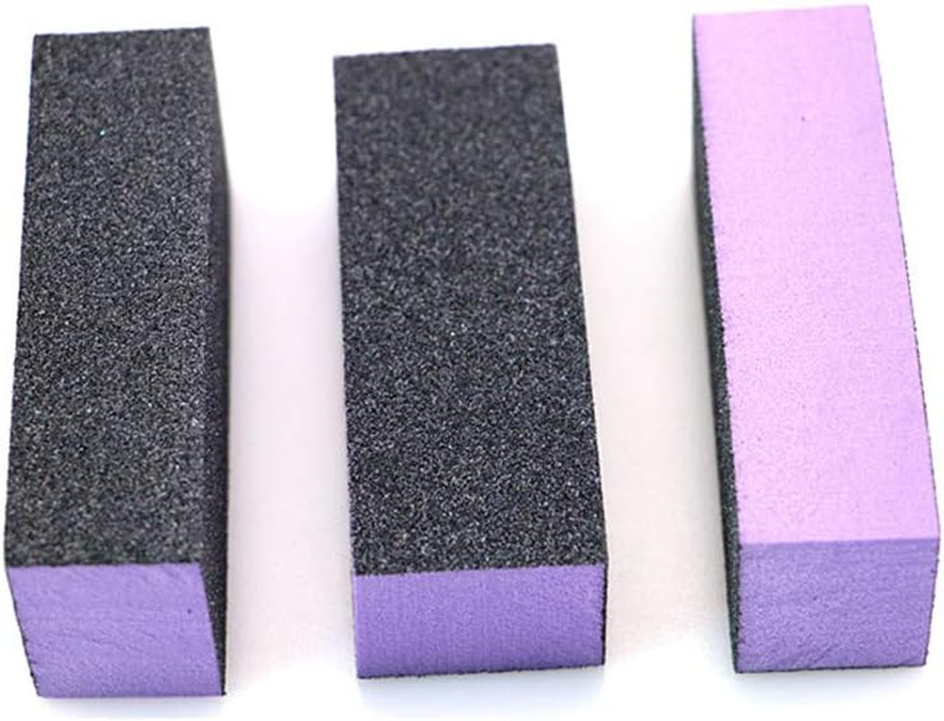 2 Pcs Nail Sanding Buffing Block, 4 Sided Way Nail File Block, Professional Manicure Tool for Grinding and Polishing Nails (Purple) image number 4