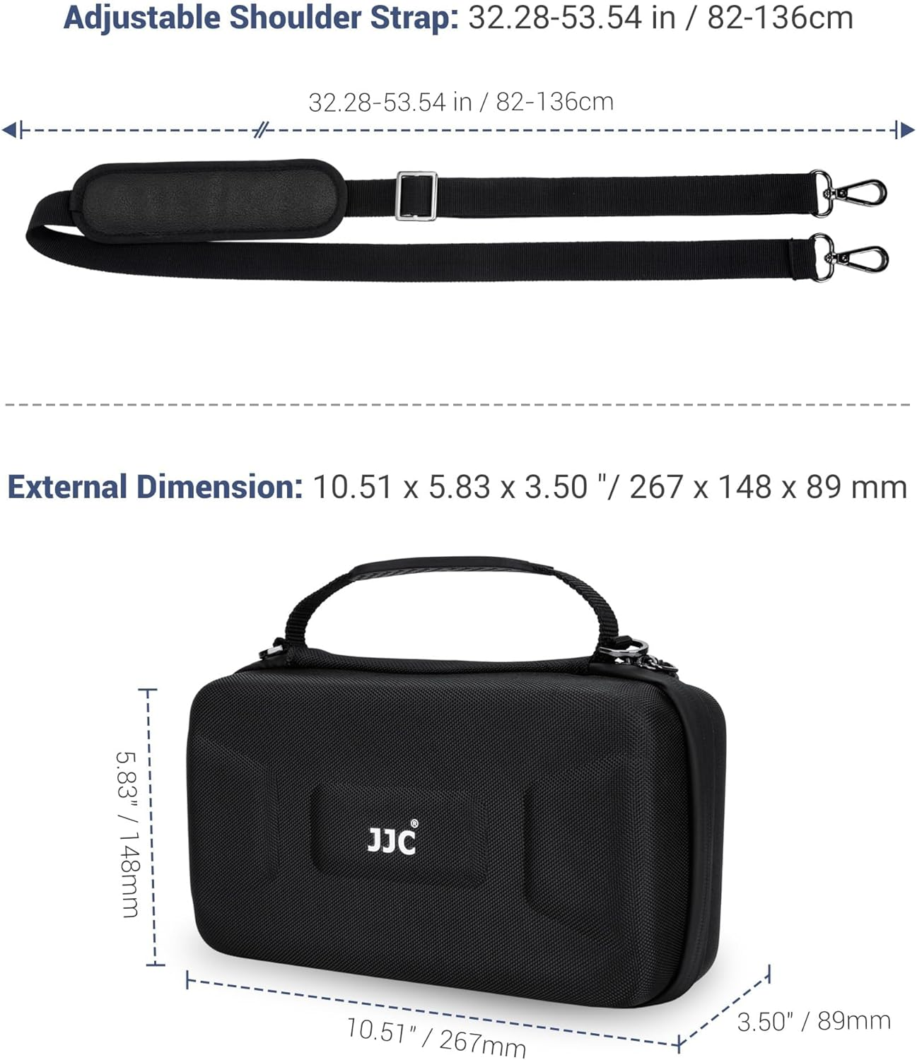 Hard Shell Osmo Action 5 Pro Case,Portable EVA Carrying Case Shoulder Bag for DJI Osmo Action 5 Pro/Action 4/3 Adventure Combo,Waterproof Action 5 Pro Accessories Protective Storage Case for Travel