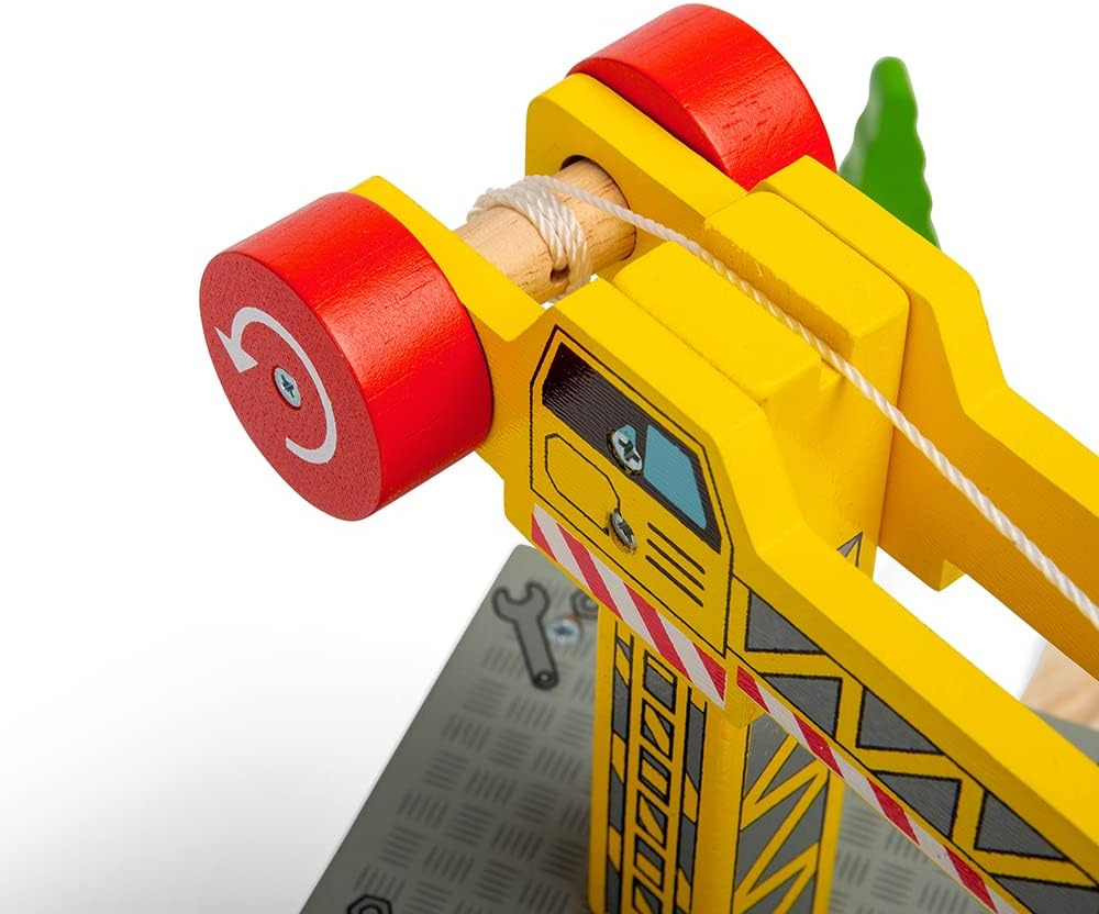 Bigjigs Rail Magnetic Big Yellow Crane - Other Major Wooden Rail Brands Are Compatible image number 1