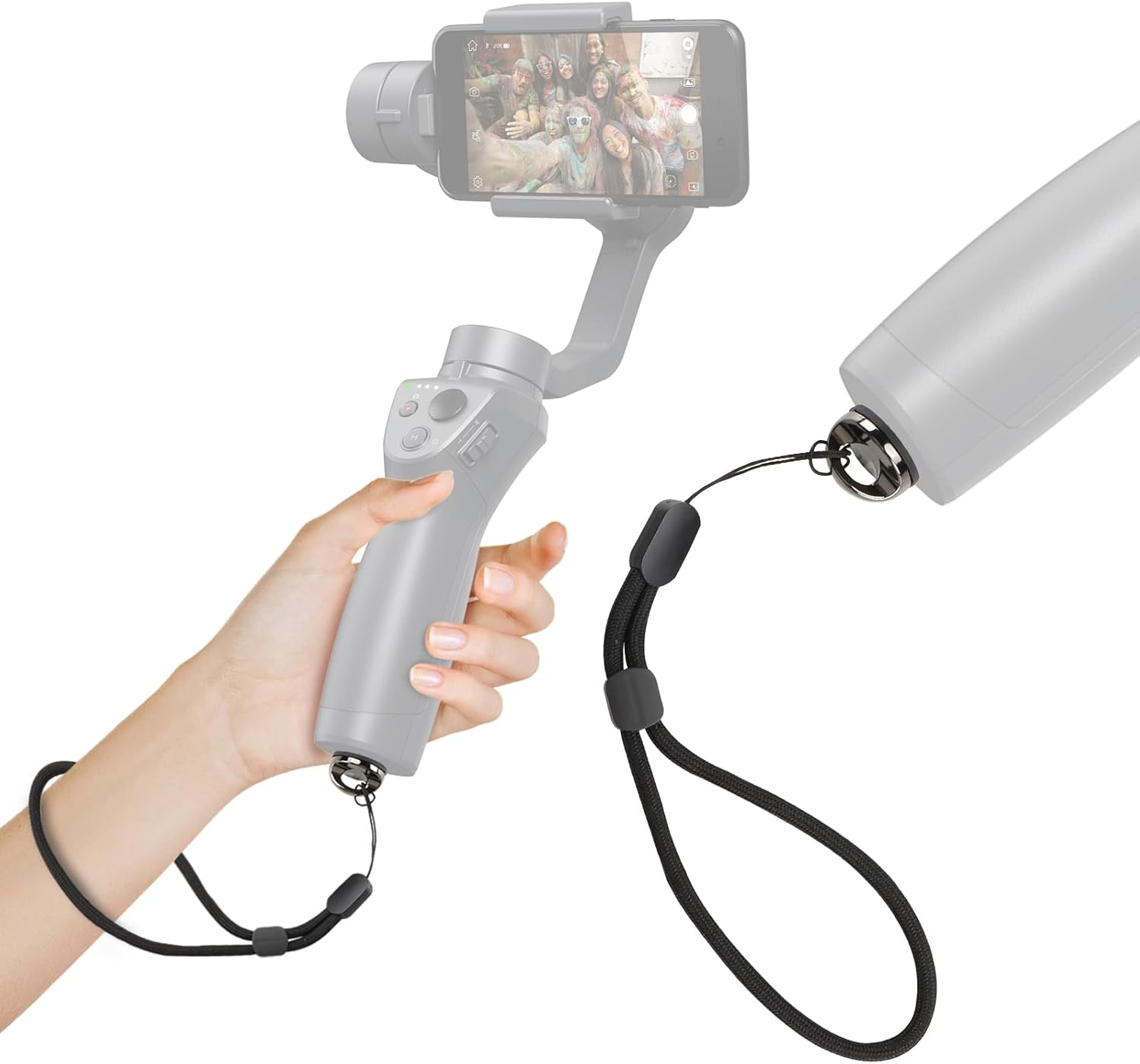 2PCS Stainless Steel round Screw with Hand Wrist Strap Sling, 1/4" Mounting Screws, Camera Screw Holder, 1/4-20 Thread Fixing Screws for Selfie Sticks, Tripod, DSLR Cameras (Round) - D-Ring image number 7