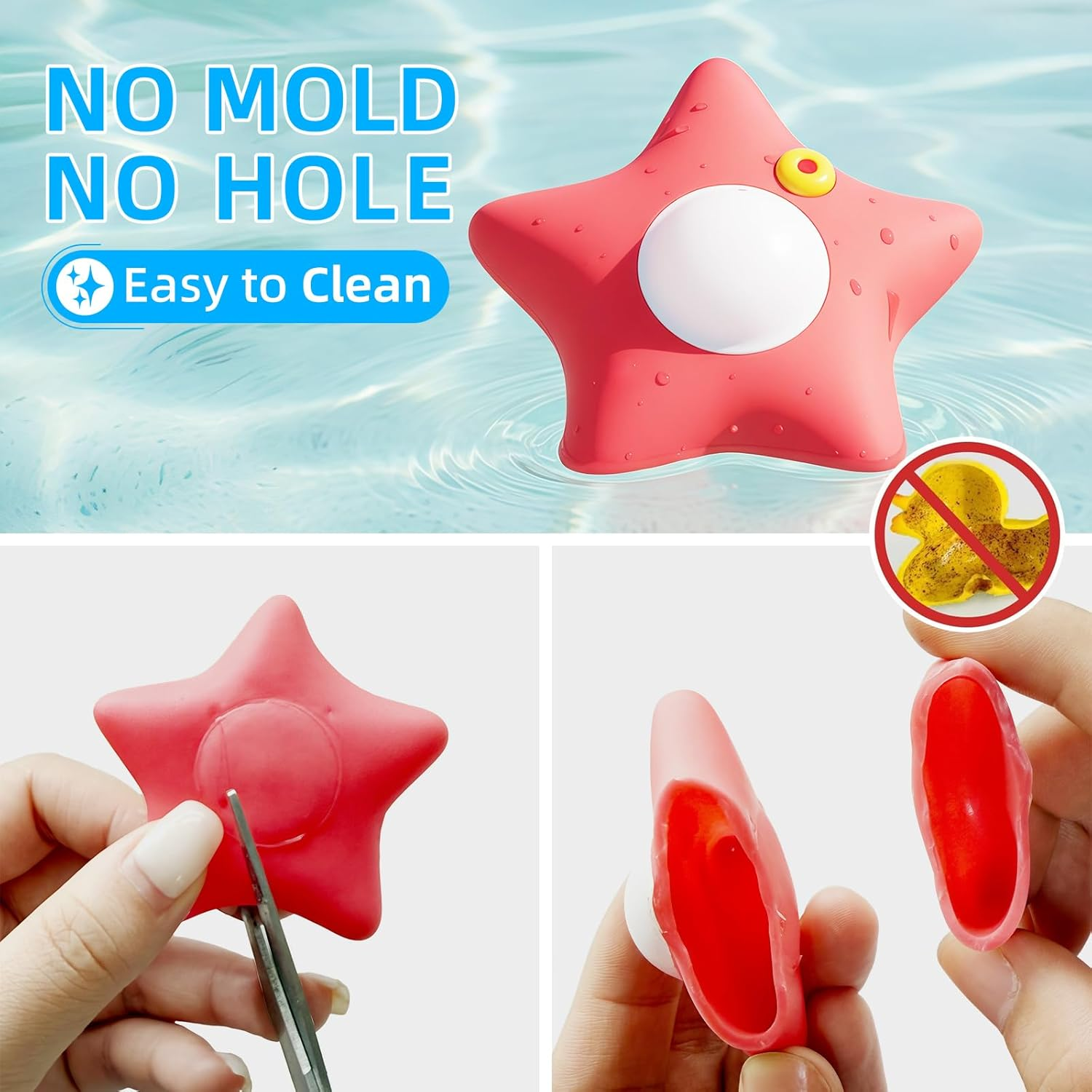 Bath Toys 9PCS - Squeezable Ocean Animals for Toddlers 1-3, Bathtub & Pool Water Play, Cute Sea Creature Squirt Toys, Fun Bath Time & Swim Learning for Babies image number 5