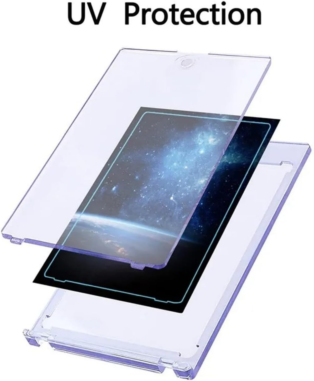 Magnetic Card Holder, 35 Pt Premium Waterproof Card Protectors, Compact Design for Sports Cards and Business Cards (10, 4In)