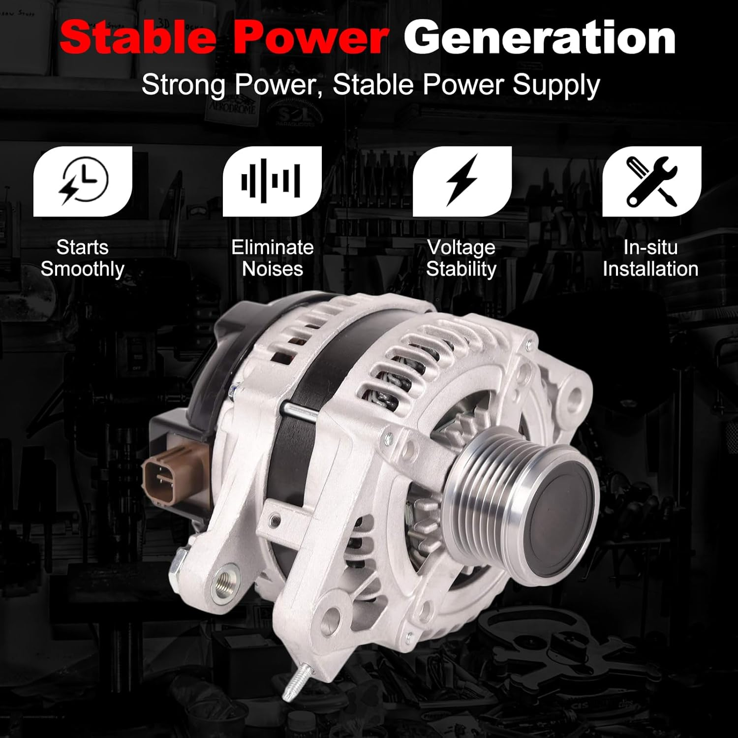 12V 150A Alternator Compatible with TOYOTA LEXUS GS300/GS350 3.0/3.5L IS250/IS350 2.5/3.5L 2006-08 ; Compatible with TOYOTA LEXUS IS250/IS350 2.5L/3.5L 2006-08 image number 2