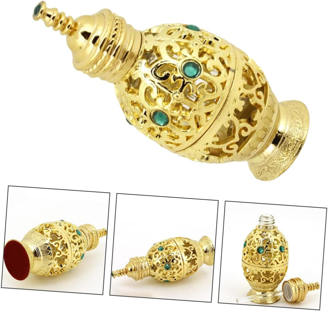 NOLITOY 2Pcs Empty Glass Bottle Luxury Essential Oil Container for Travel Perfume Sample Use image number 3