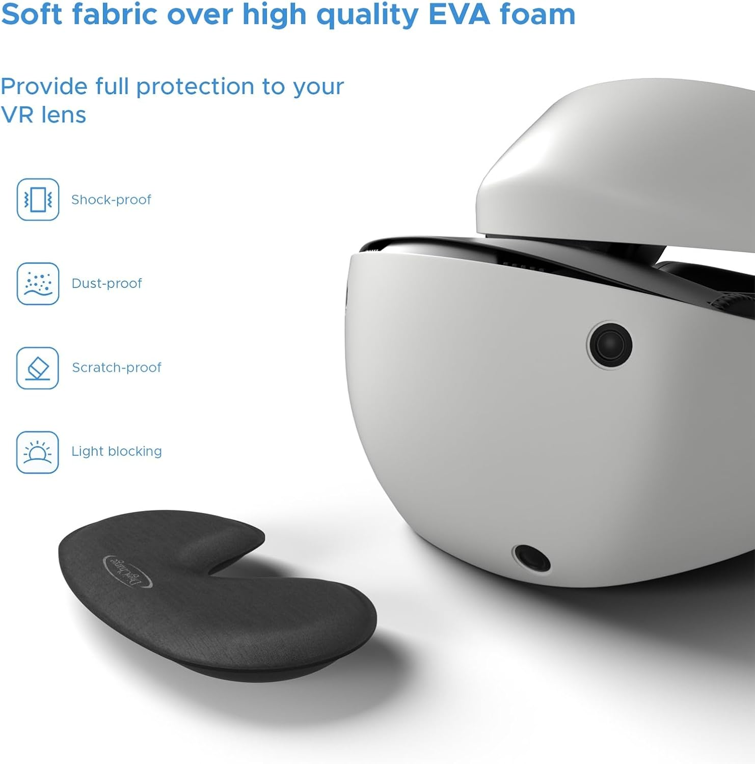 Digicharge PS VR2 Lens Protector, PS VR 2 Lens Cap, Black, Compatible with PS VR2, Sony Proprietary OS image number 1