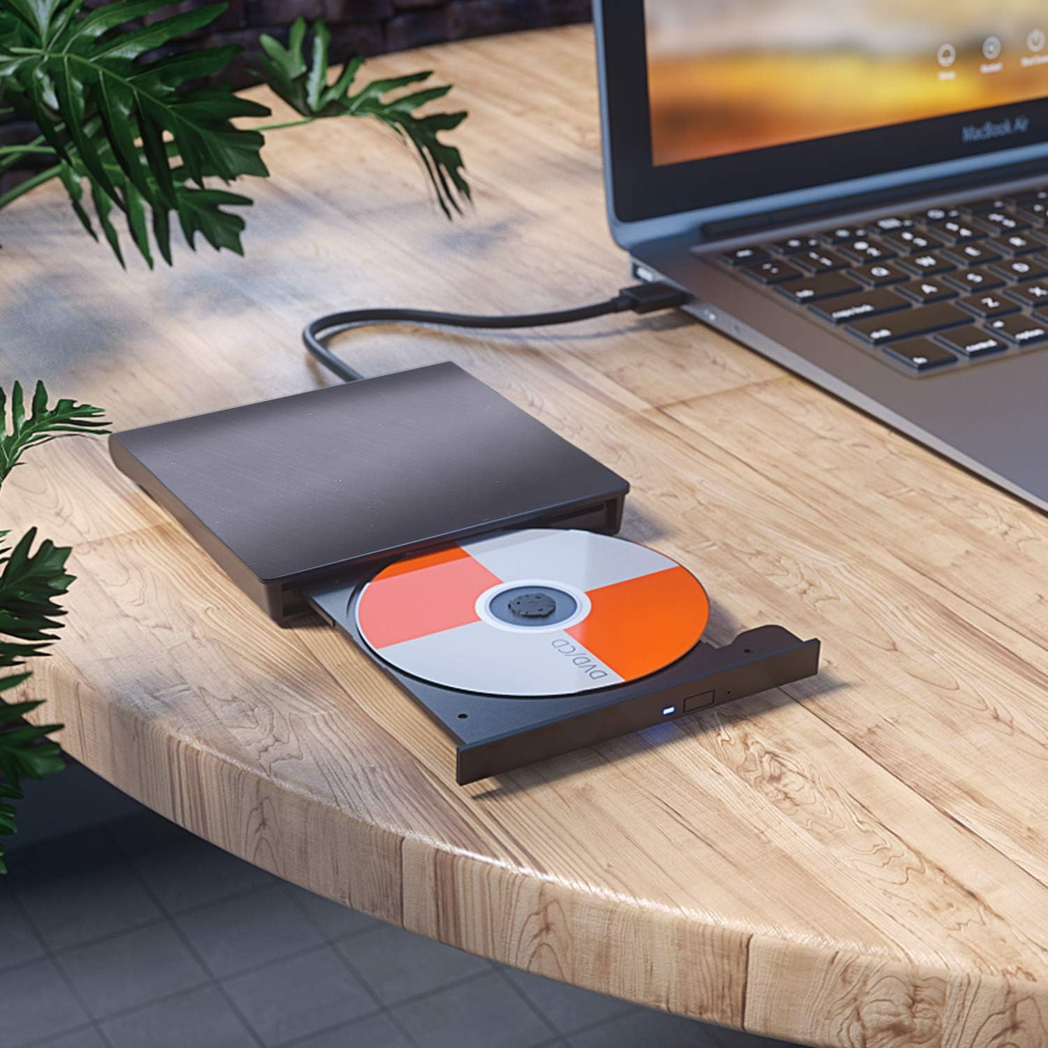 External CD/DVD Drive for Laptop, USB 3.0 Portable DVD CD+/-RW Drive Slim DVD/CD ROM Rewriter Burner Writer, High Speed Data Transfer Pro Desktop image number 4