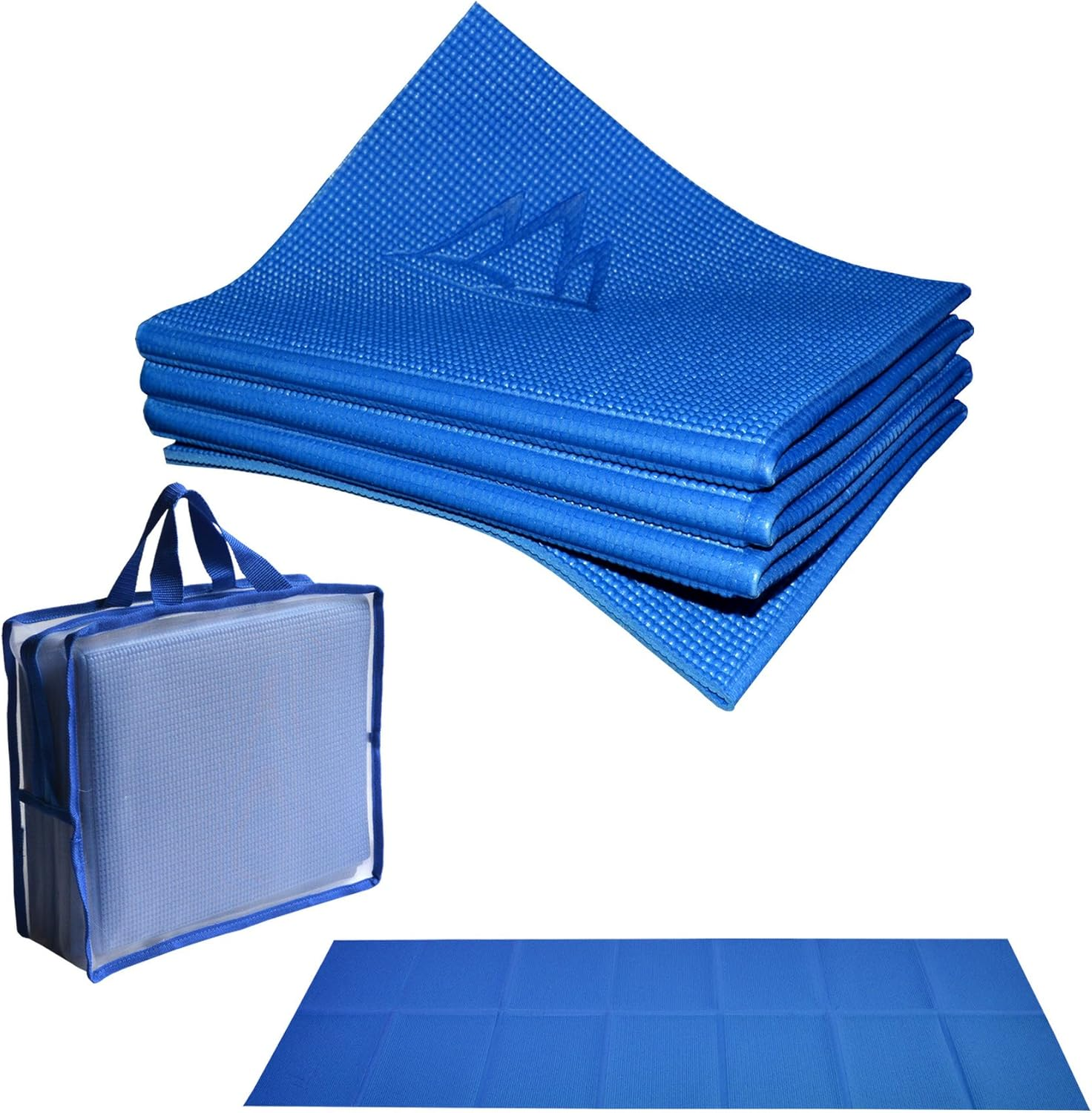 Khataland Yofomat - Best Travel Yoga Mat, Foldable, with Travel Bag, Extra Long 72-Inch, Free from Phthalates & Latex
