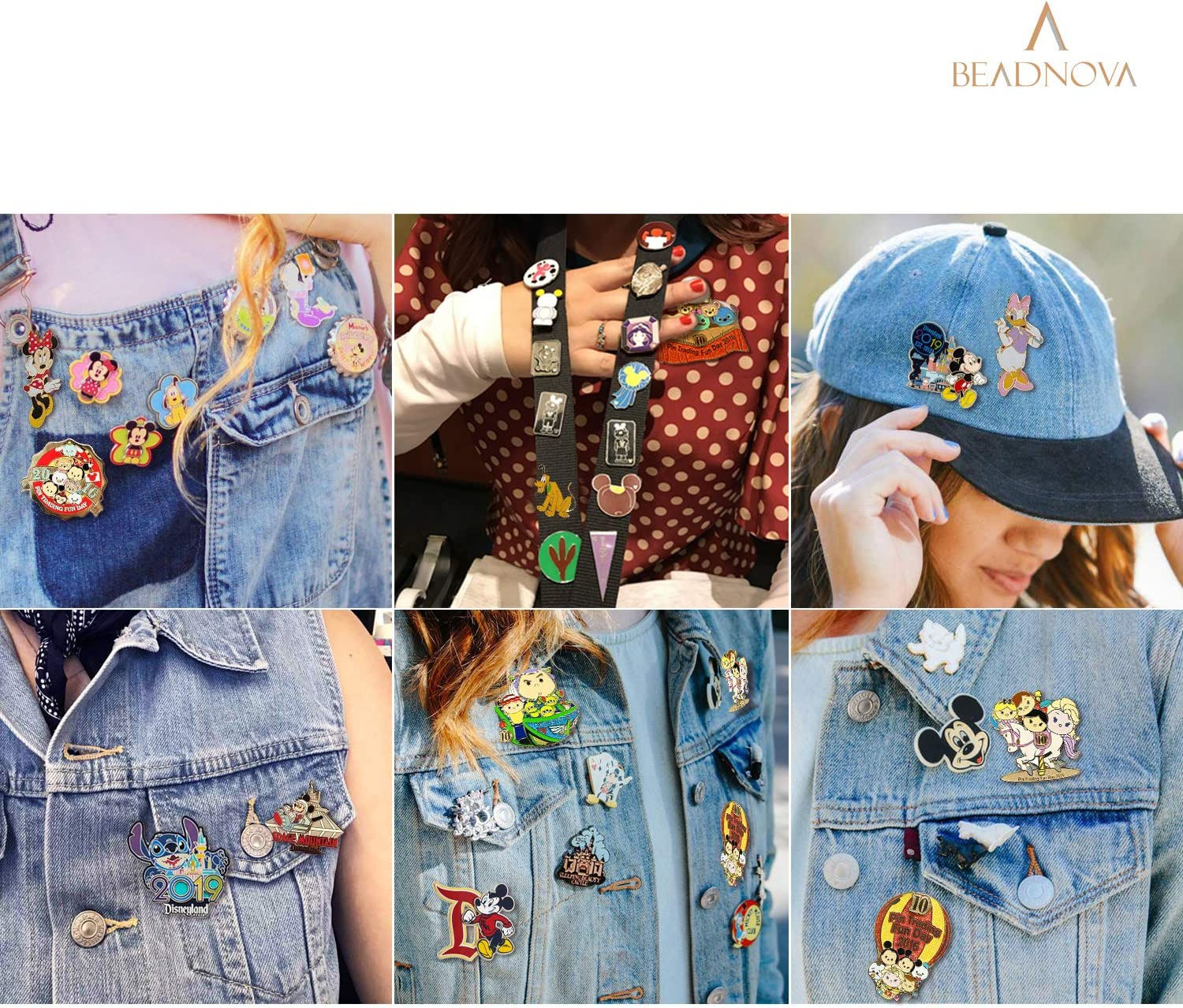 BEADNOVA Pin Keeper with Allen Wrench Pin Back for Backpack Enamel Pins Label Pins Locking (50Pcs, Allen Wrench Included) - 10Pcs image number 3