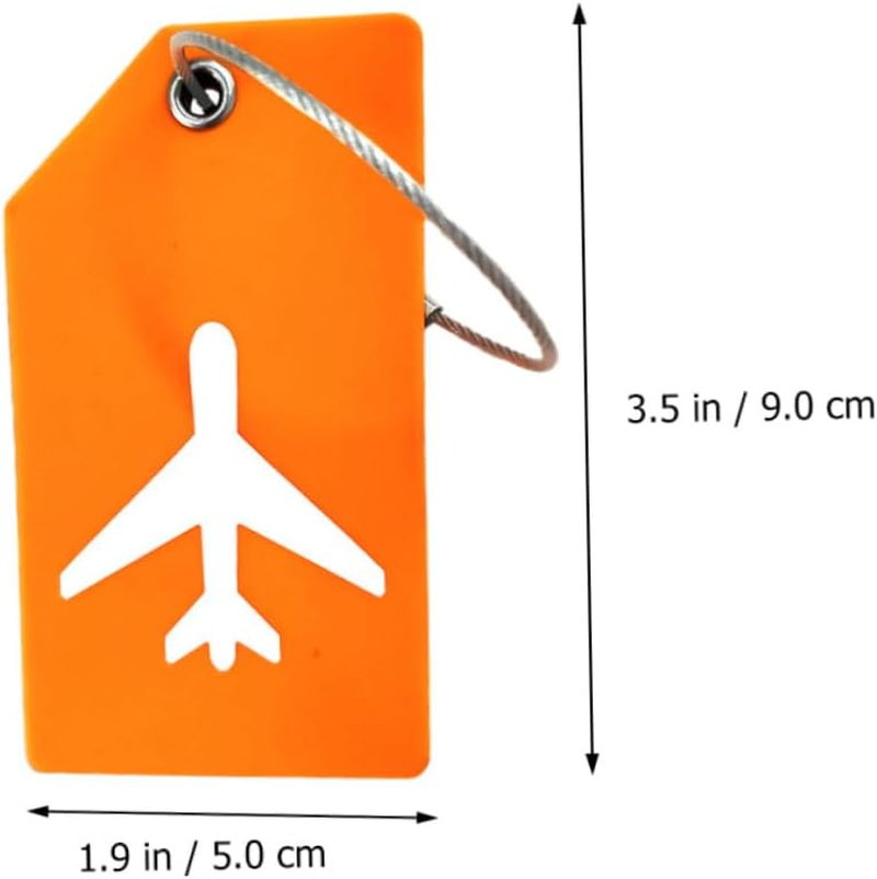 WRITWAA 2Pcs Rubber Luggage Tags Boarding Pass Style Checked Identifiers for Suitcases Lightweight Skid-Resistant Travel Hanging Labels Easy Spotting for Bags and Gear Random Color image number 4