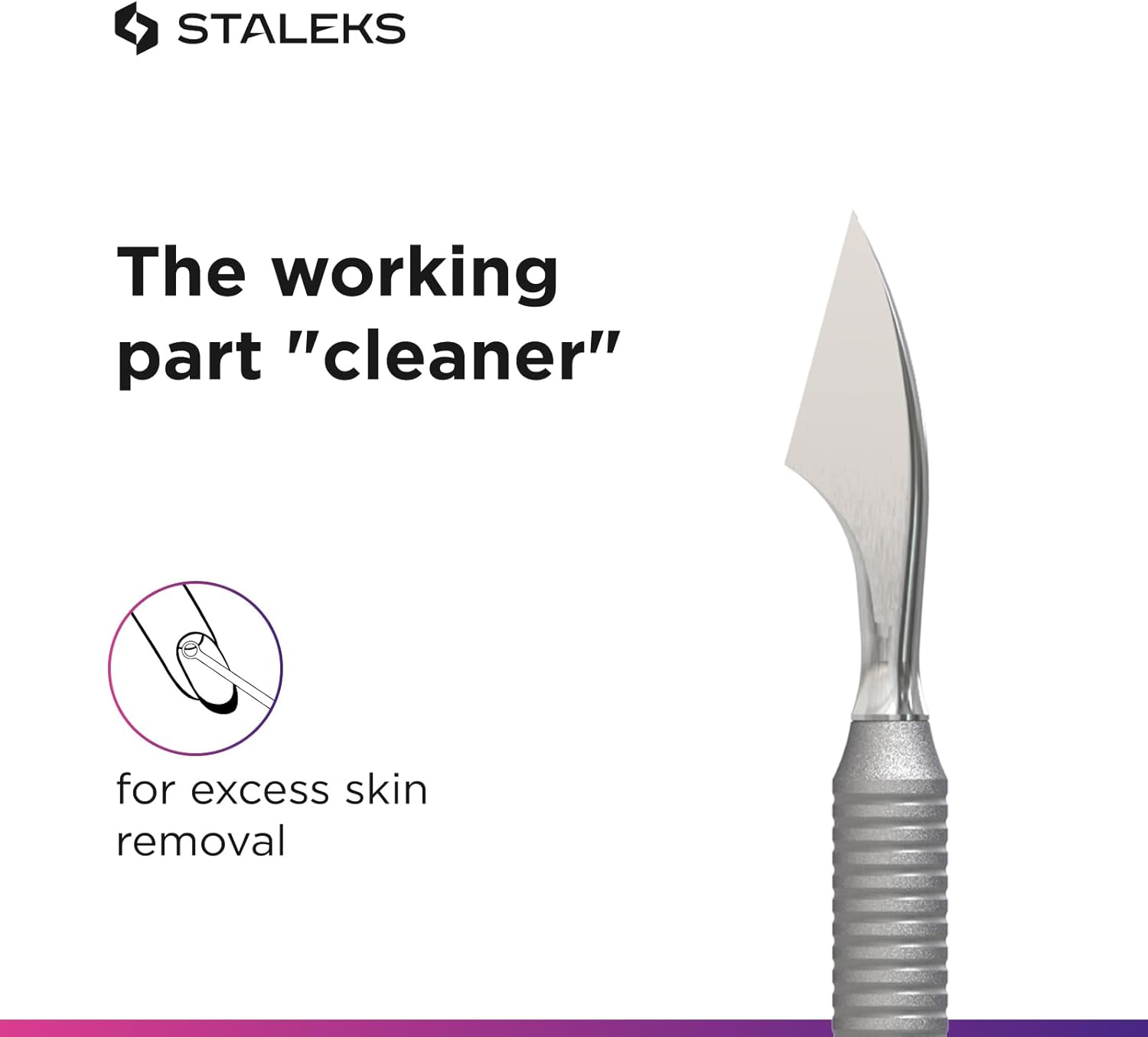 STALEKS Smart 51 Type 2 Stainless Steel Cuticle Pusher image number 4