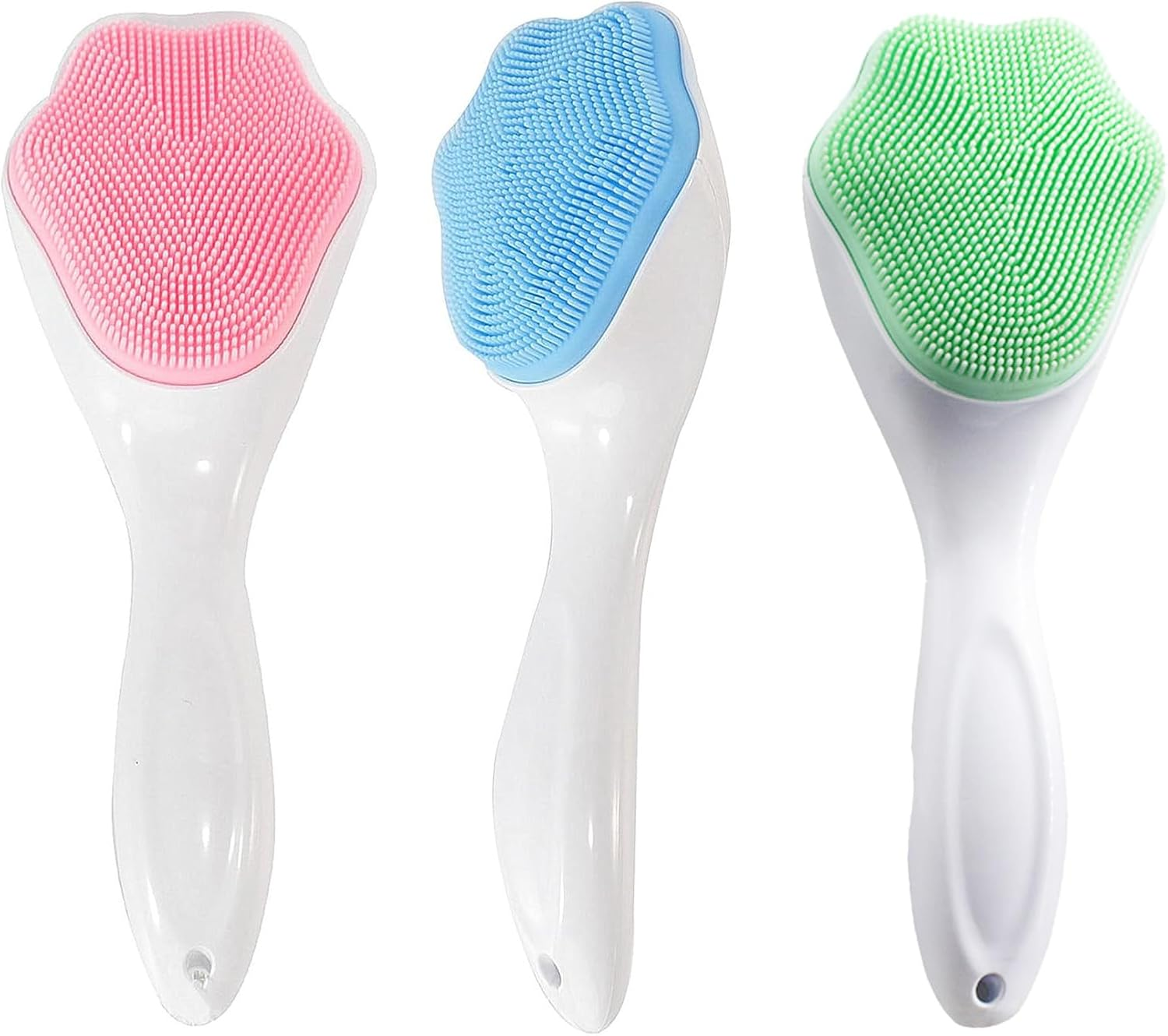 Face Scrubber and Exfoliator Brush,3 Pcs Facial Cleansing Brush Face Exfoliator Scrubber Brushes for Blackhead, Acne, Pore,Deep Cleaning Skin Care image number 2