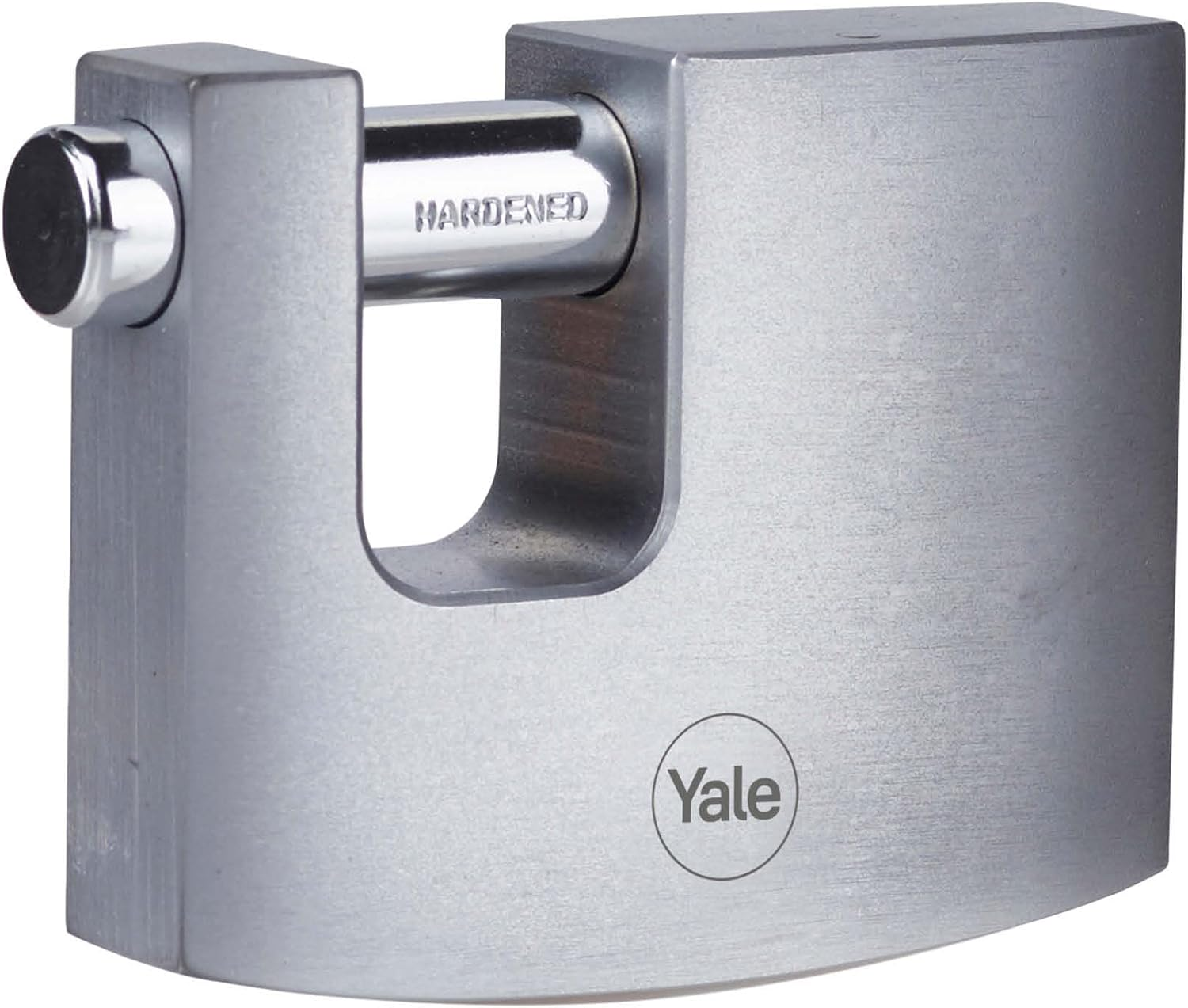 Yale - Y124B/60/110/1 Maximum Security 60Mm Brass Block Lock - Chrome Finish - Open Steel Shackle - 3 Keys image number 5