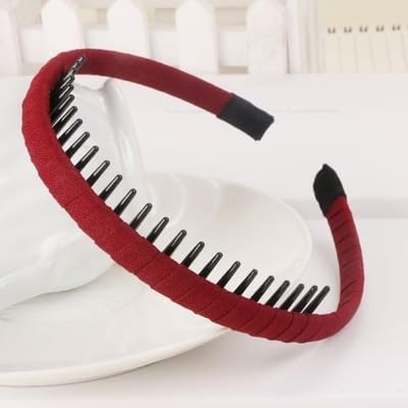 4 Color Fashion Headbands for Women Girls Fabric Hairband with Tooth Comb Hair Accessories Non-Slip Hair Hoop Comfy Headwear. image number 1