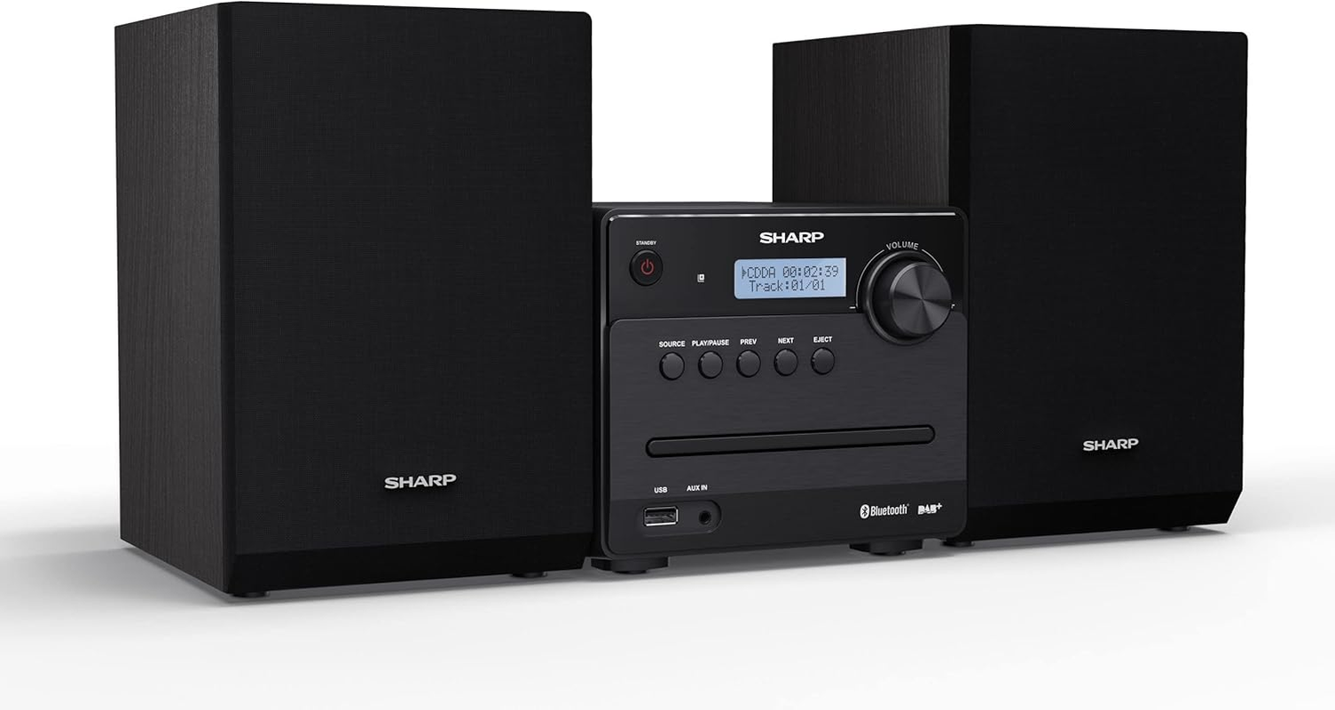 SHARP XL-B515D(BK) Micro Sound System 40W with DAB+ Digital & FM Radio, Bluetooth, USB, Aux & CD Playback &ndash; Black image number 3