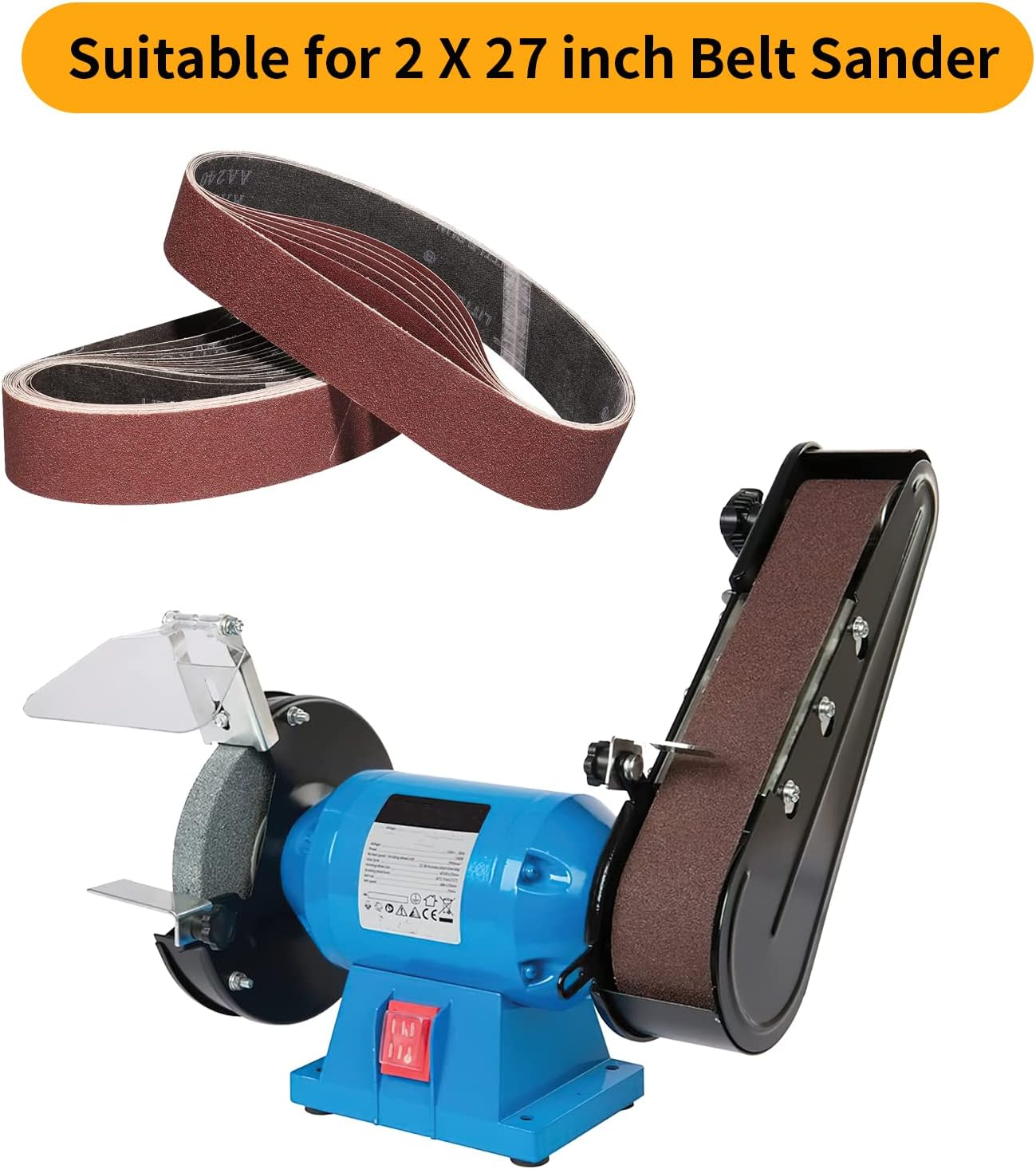 Sruhrak Sanding Belts 50 X 686Mm- 2X 40/60/80/120/180/240/400 Grits Abrasive Sanding Belts for Grinding Polishing and Derusting, Suitable for 50X686 Belt Sander (14 Pack) image number 1