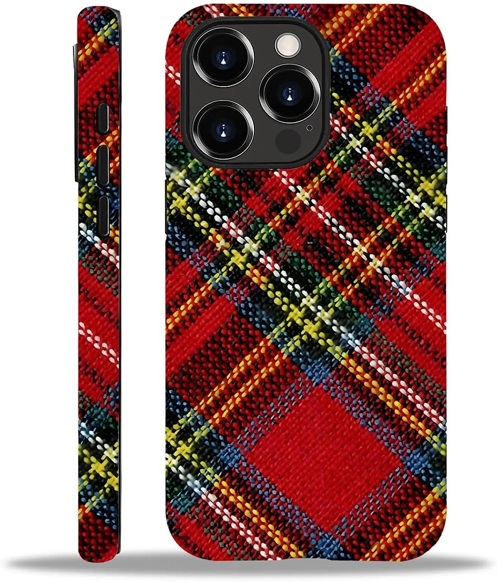 DAIZAG Case Compatible with Iphone 14 Pro Max,Durable Shock Protection Cover for Girl Women,Christmas Tartan Plaid image number 7