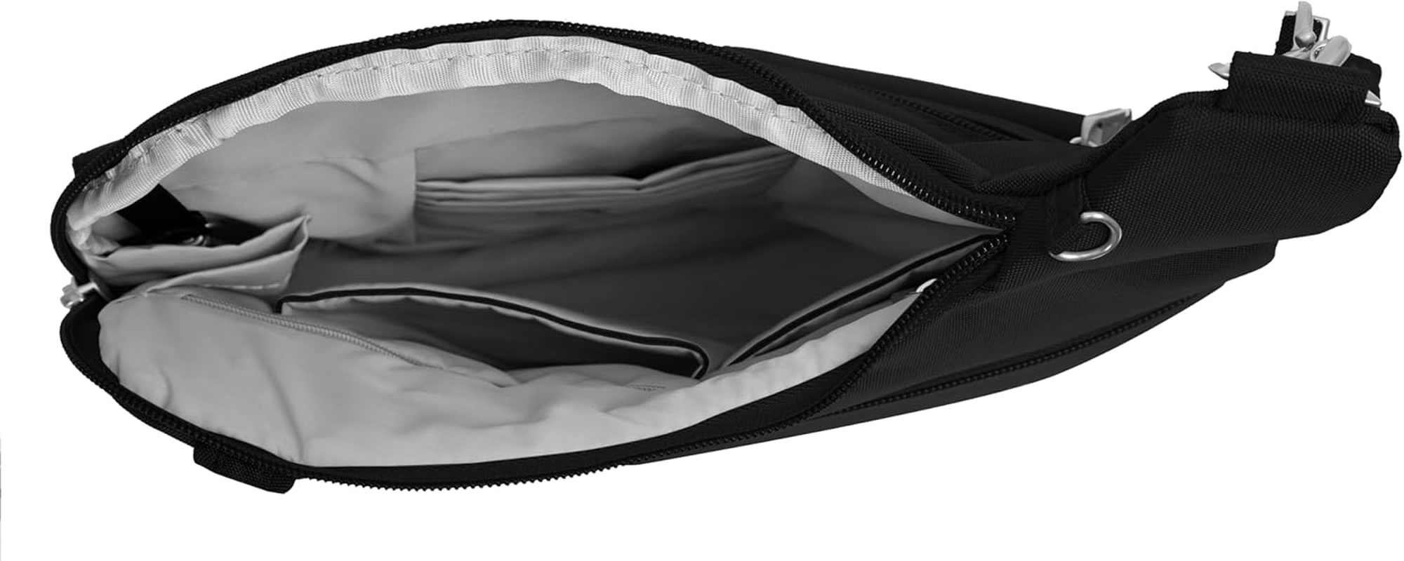 Travelon Anti-Theft Cross-Body Bag, Two Pocket, Black, One Size, Functional image number 4