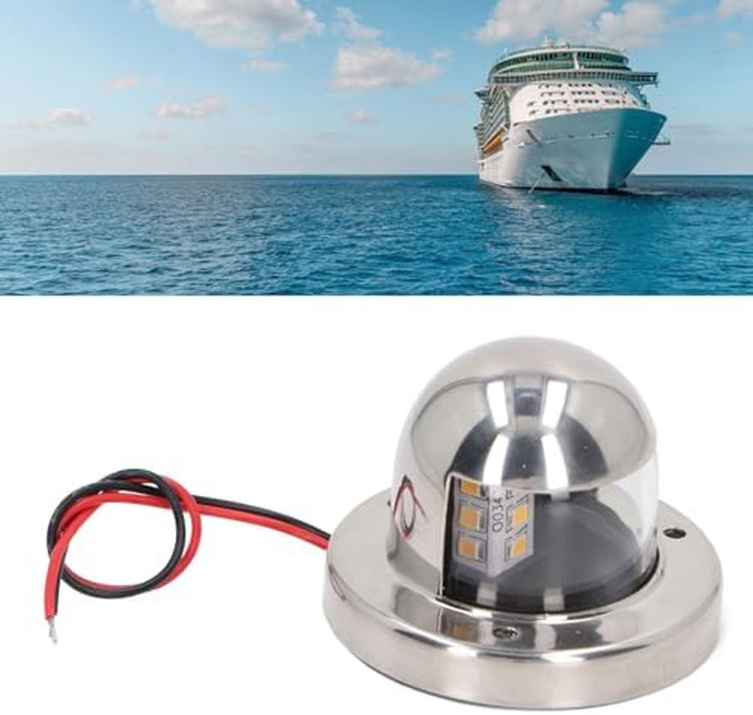 Round Navigation Light, IP66 Waterproof round White LED Marine Boat Light, Deck Light Navigation Transom Stern Cabin Lighting, 12V, Pontoon Fishing Boat Kayak Sailboat image number 4