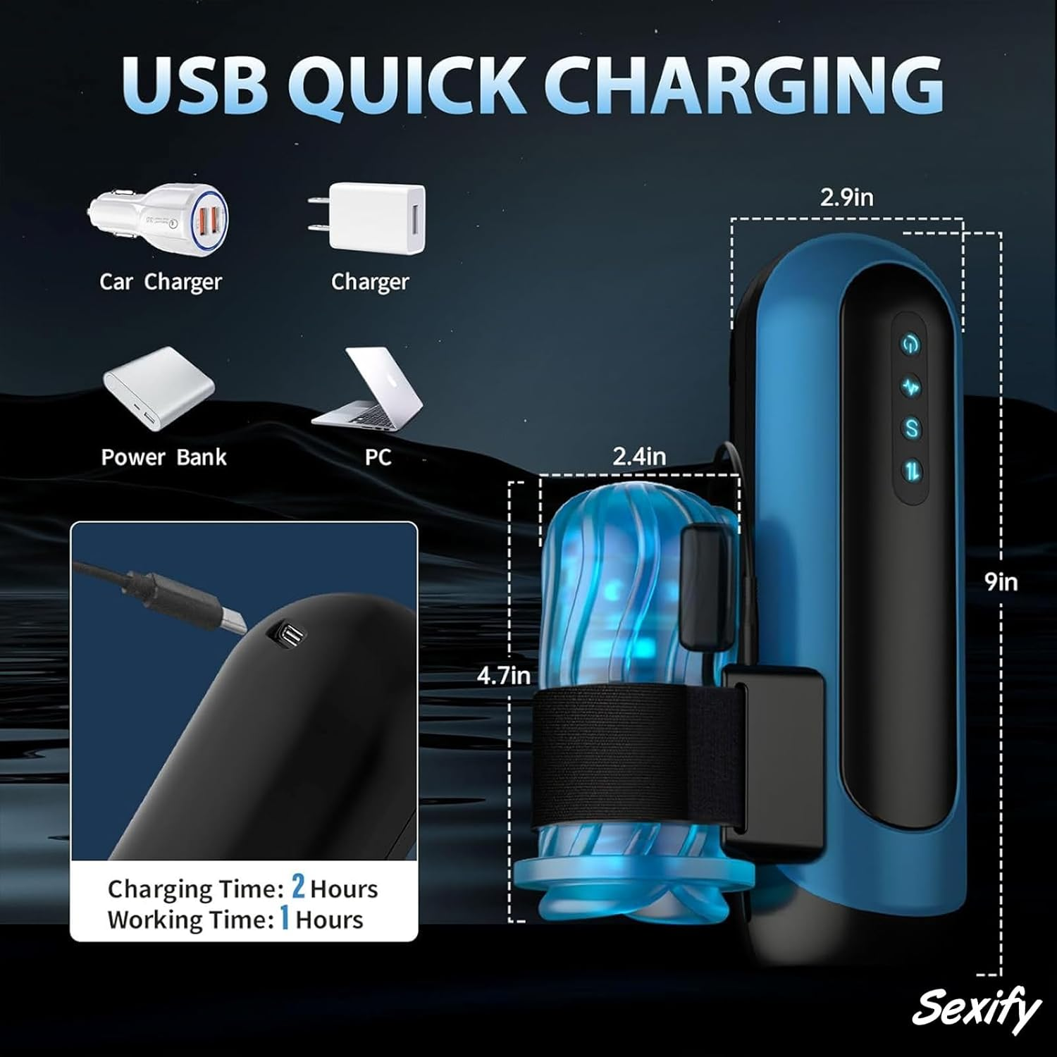 Automatic Male Masturbator Sex Toys for Men, Male Masturbator Cup with Thrusting Stroking Vibrating, Penis Stimulation, 3D Realistic Textured Electric Auto Stroker Electric Pocket Pussy Blow Job Oral Adult Toys for Men Masturbation Sex Toy image number 3