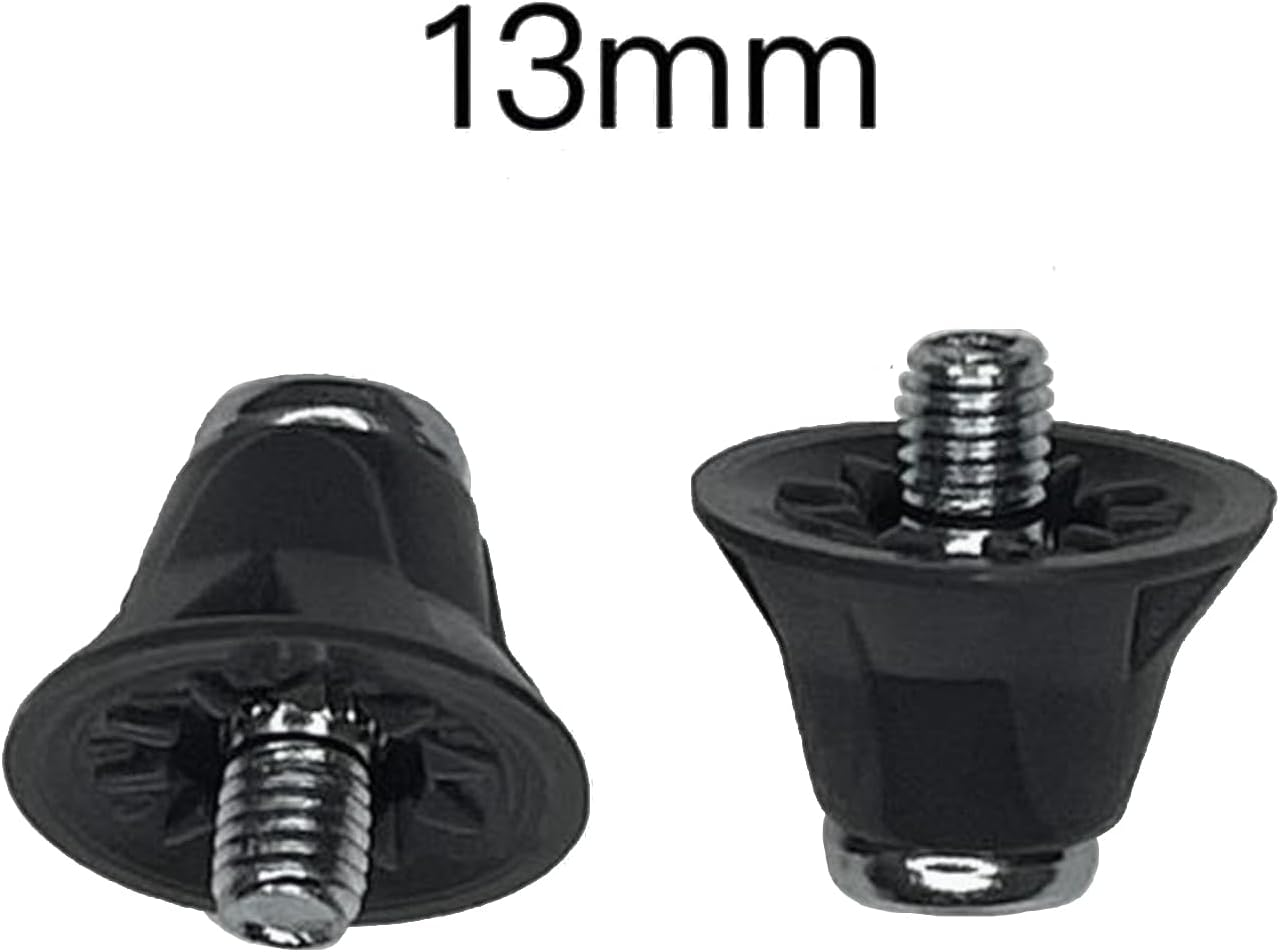 Suesacy 12 Pcs Football Boot Studs Rugby Studs Turf 13Mm M5 Screw Shoes Spikes, Soccer Studs for Competition Training Gray