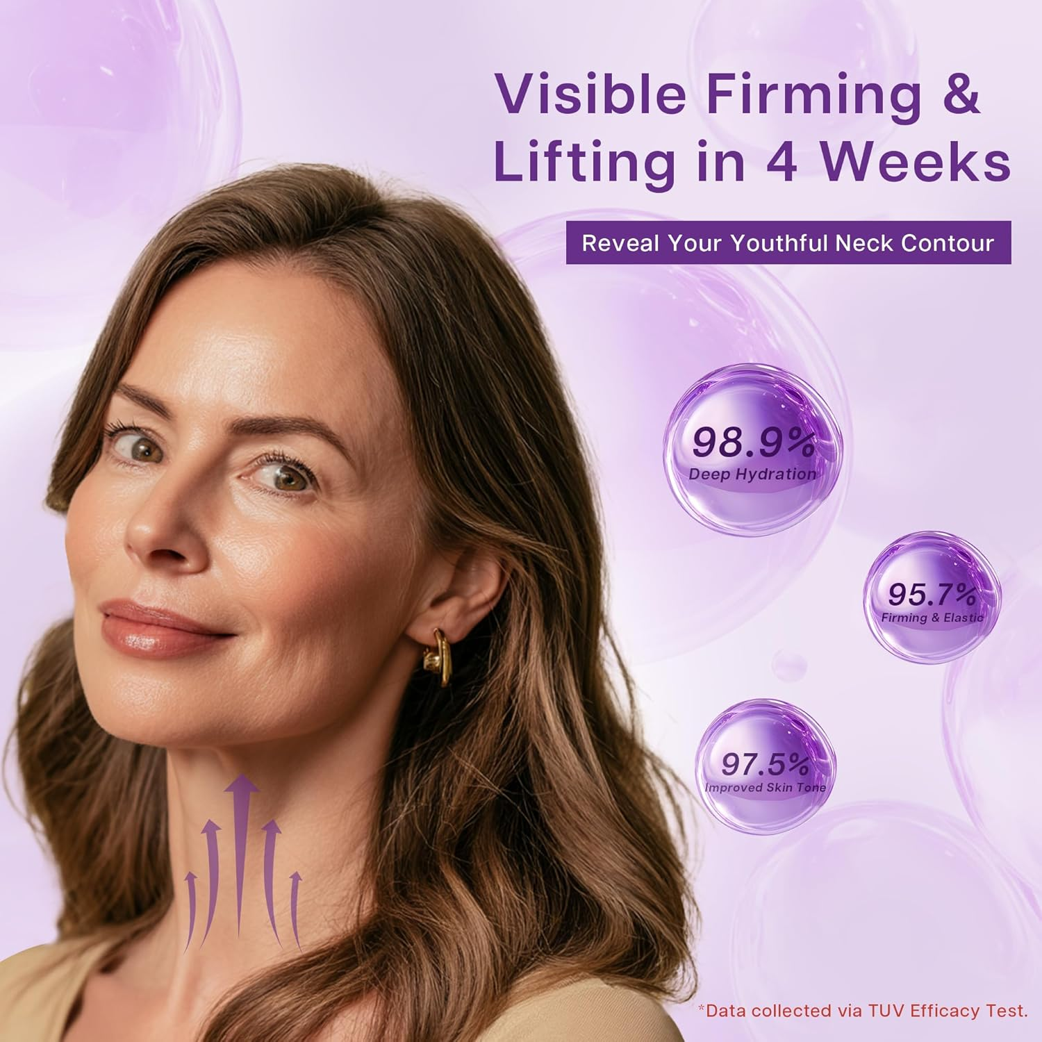 VRAIKO SADOER Gua Sha Neck Cream, Firming Cream for Neck & Jawline Lifting with Double Massage Rollers, D&eacute;collet&eacute; Moisturizer for Fine Lines, Elasticity and Hydration, 3.8 Oz image number 6