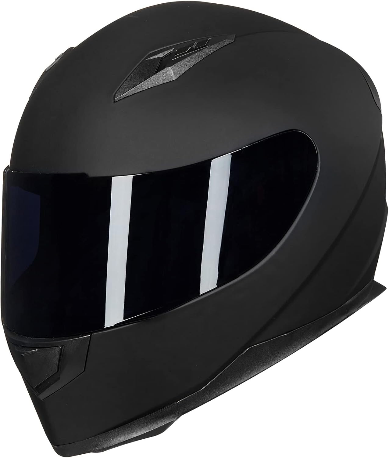 ILM Motorcycle Motorbike Helmet Full Face Extra Tinted Lens Detachable Winter Neck Scarf Motorcross Helmets DOT Model 313 (L, Matte Black) image number 3