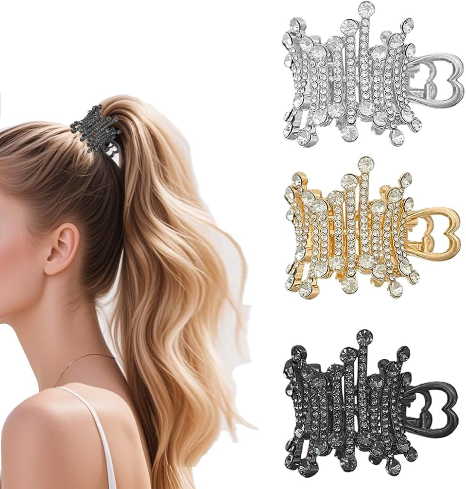 Xiciki High Ponytail Holder, Women'S Hair Clips for Thick Hair, Non-Slip Metal Hair Clip for High Ponytail Clips, Hair Clip for Ponytail, Ideal for Everyday Use and Sports