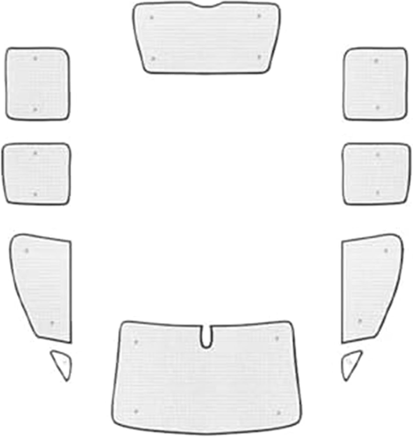 Pexorin Car Sun Shades, for VW, for Caddy, 2K, for Maxi 2003-2019 2010 2011 2012 2013 Car Full Sun Visor Protection Window Sun Visor Sunshade Cover Accessories Car Window Shades(All Sunshades) Car Ful