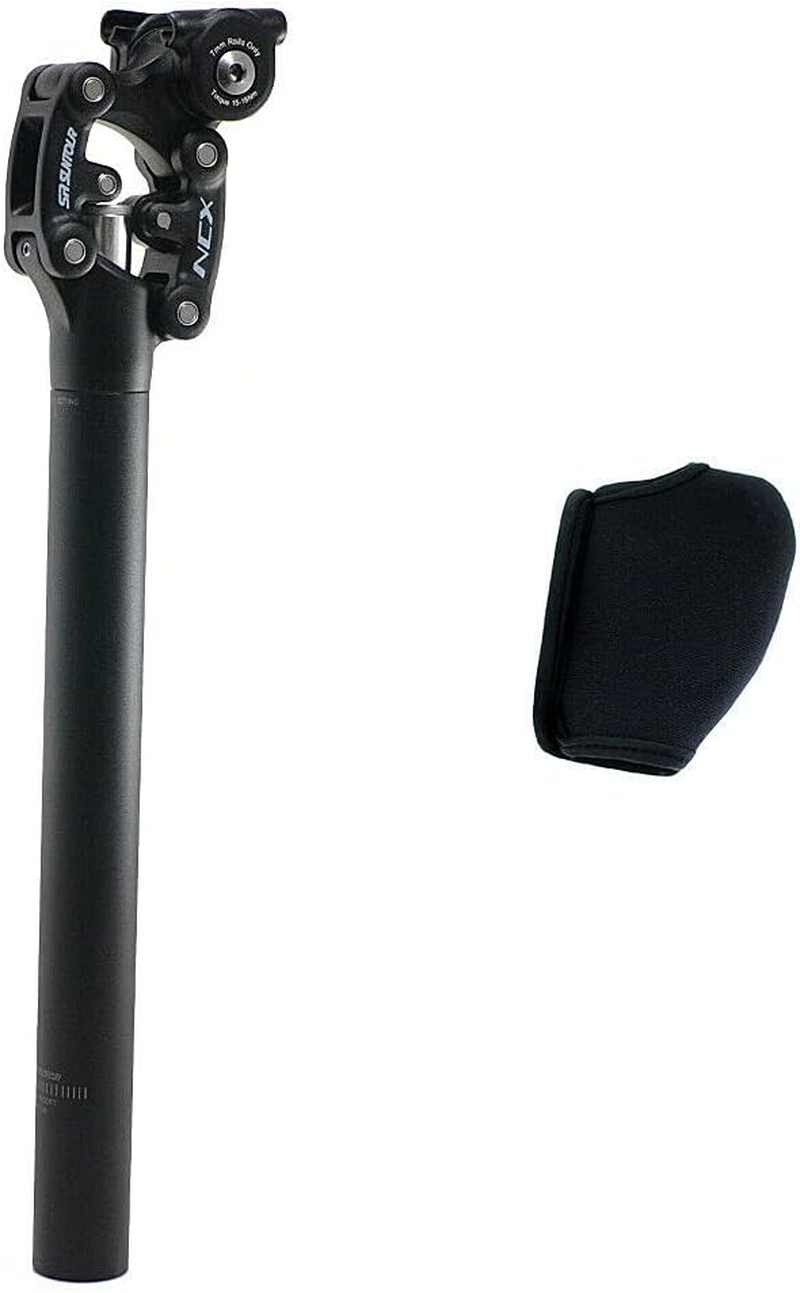 SR Suntour SP12 NCX Suspension Seat Post with Protective Cover 31.6X400Mm,Black, VK2353 image number 3