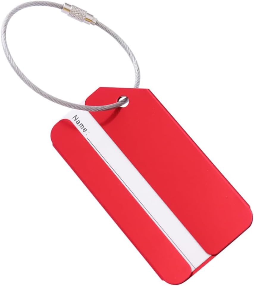 Sosoport 10Pcs Aluminum Luggage Tag for Travel Suitcase Fashion Baggage Tag Handbag Name Function for Suitcase and Travel Bag Identification image number 2
