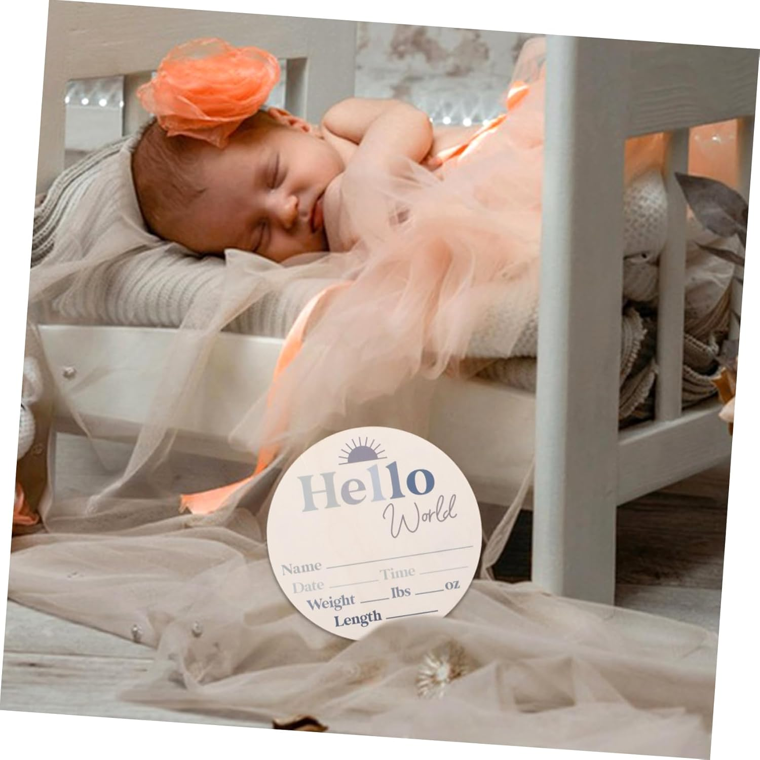 Growth Milestone Discs Floral Design Monthly Announcement Cards for Newborn Photography Nursery Decor Elegant Keepsake for Celebrating Growth image number 1