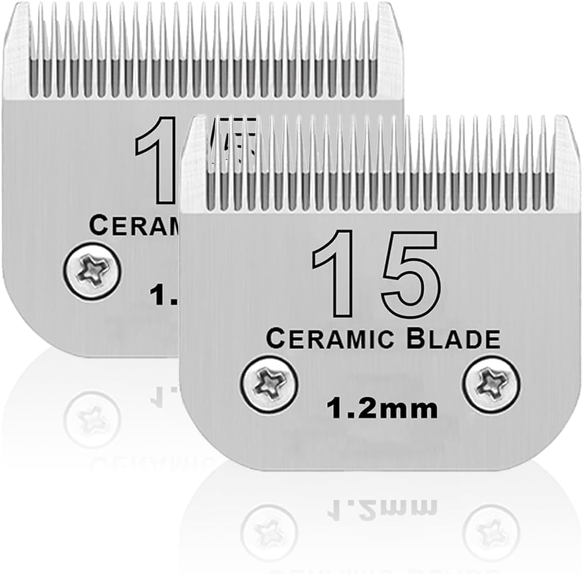 BESTBOMG 2 Pack Dog Grooming Replacement Blades Compatible with Heiniger/Moser Max45/Andis/Oster A5 Dog Clippers, Size 5FC 1/4" Cutting Length