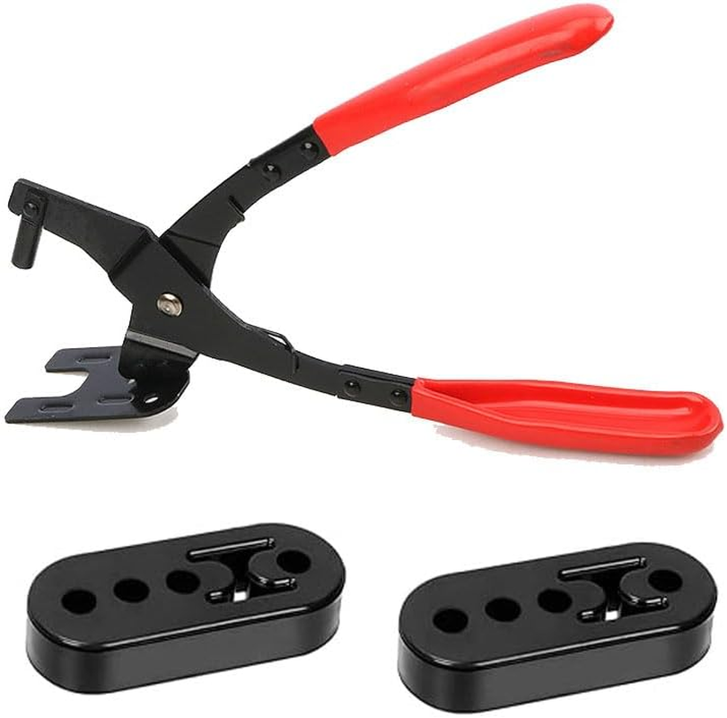 10" Exhaust Hanger Removal Pliers and 2 Hole Exhaust Hanger Rubber Set Universal Exhaust Insulators Muffler Hangers Removal Tool Rubber Isolator Rubber Hanger Support Removal Tool (3 Pcs) image number 6