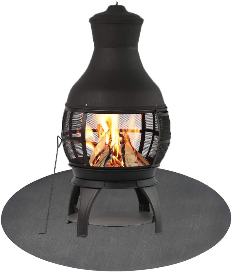 Fireproof Chimineas Mat for Deck,Protection Grill & Patio Fire Pit Pad Hearth Rug, Fireproof Mat, Deck Protector for Wood Burning Fire Pit, Gas Fire Pit, Charcoal Grill (48 Inch) image number 3