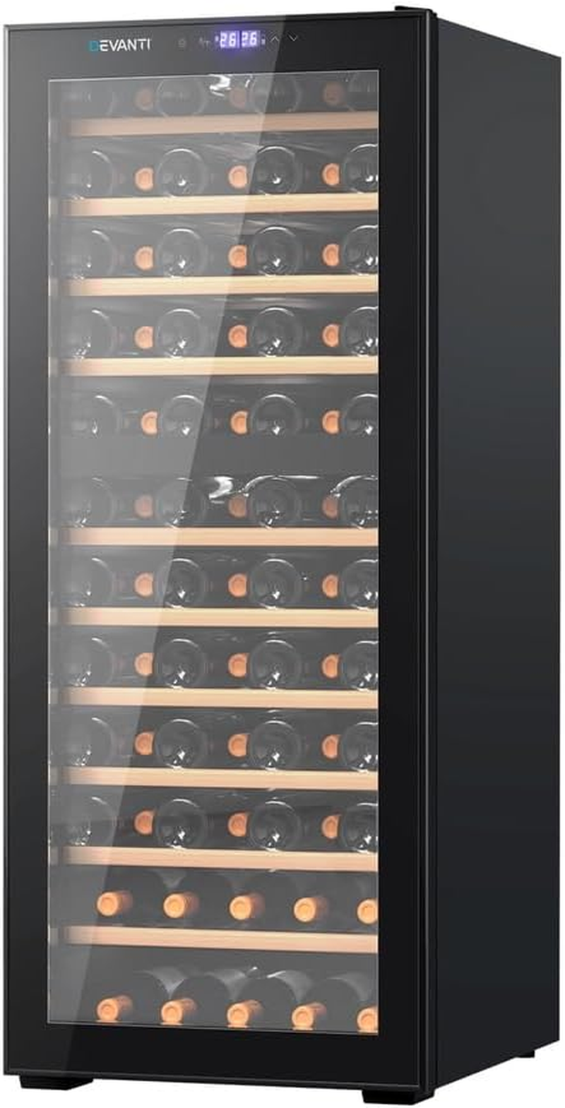 Devanti Wine Cooler Mini Fridge Organiser Compressor Fridges Tools & Gadgets Rack 80 Bottles Storage Coolers Bucket Beverage Chiller Bar Drink Dispenser Ice Chest Soda Compact Refrigerator