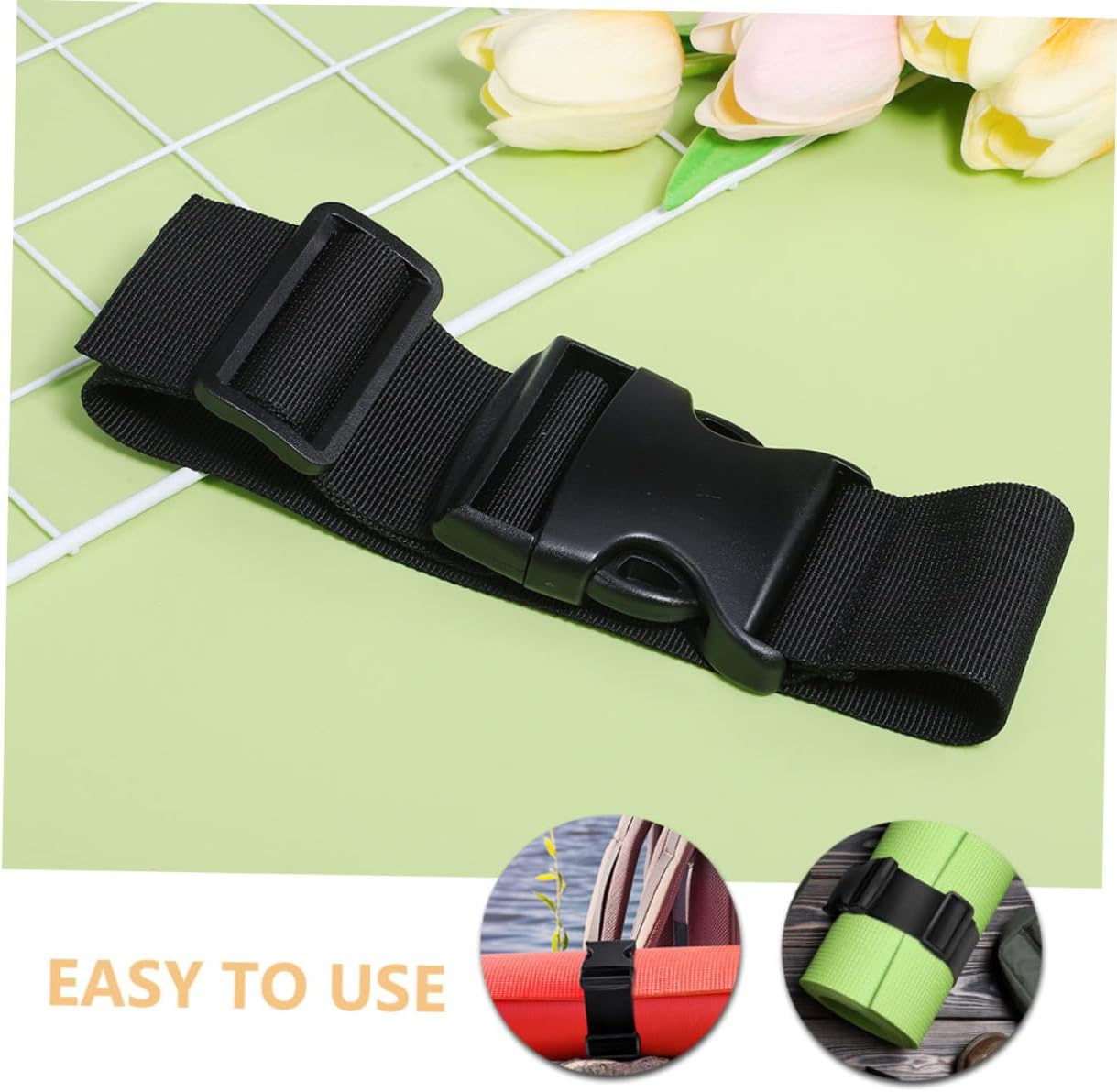 TEMPNAP 4Pcs Adjustable Nylon Buckle Straps for Suitcase Luggage Connector Straps Outdoor Travel Backpack Fixing Tie down Bands Wide Long image number 3