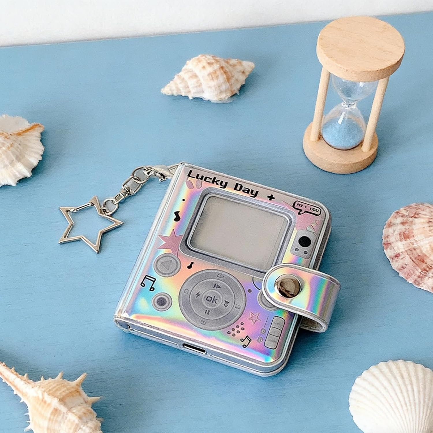 Keychain Photo Album,Double-Sided Cute Small Retro Portable Keychain,Kids Photo Album - for Kids New Year Memorial Pregnancy Birth Car Christmas Growth Home Holiday Party Vacation - Memory Storage image number 6