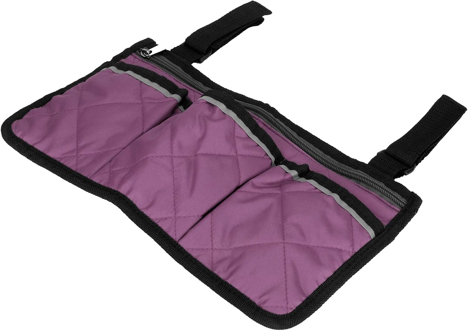 Wheel Chair Storage Tote, Wheelchair Armrest Accessories Wheelchair Bag, for Elderly, Seniors, Adults Armrest Pouch Organizer(Purple) image number 3