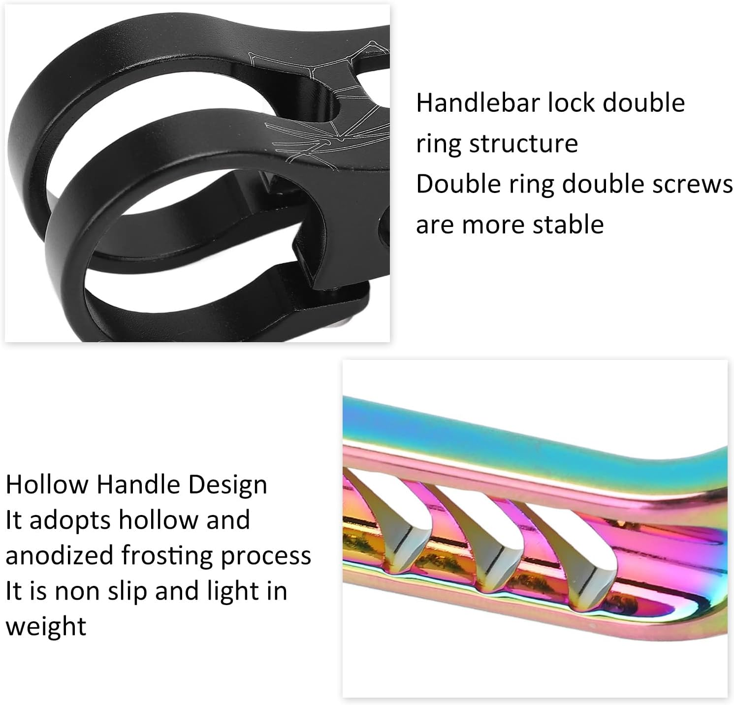 1 Pair Aluminium Alloy Cycling Hand Brakes Levers, 2.2 Cm Diameter Handle Brake Clutch Levers for Brompton 3Sixty Mountain Cycle (Multi Color) image number 5