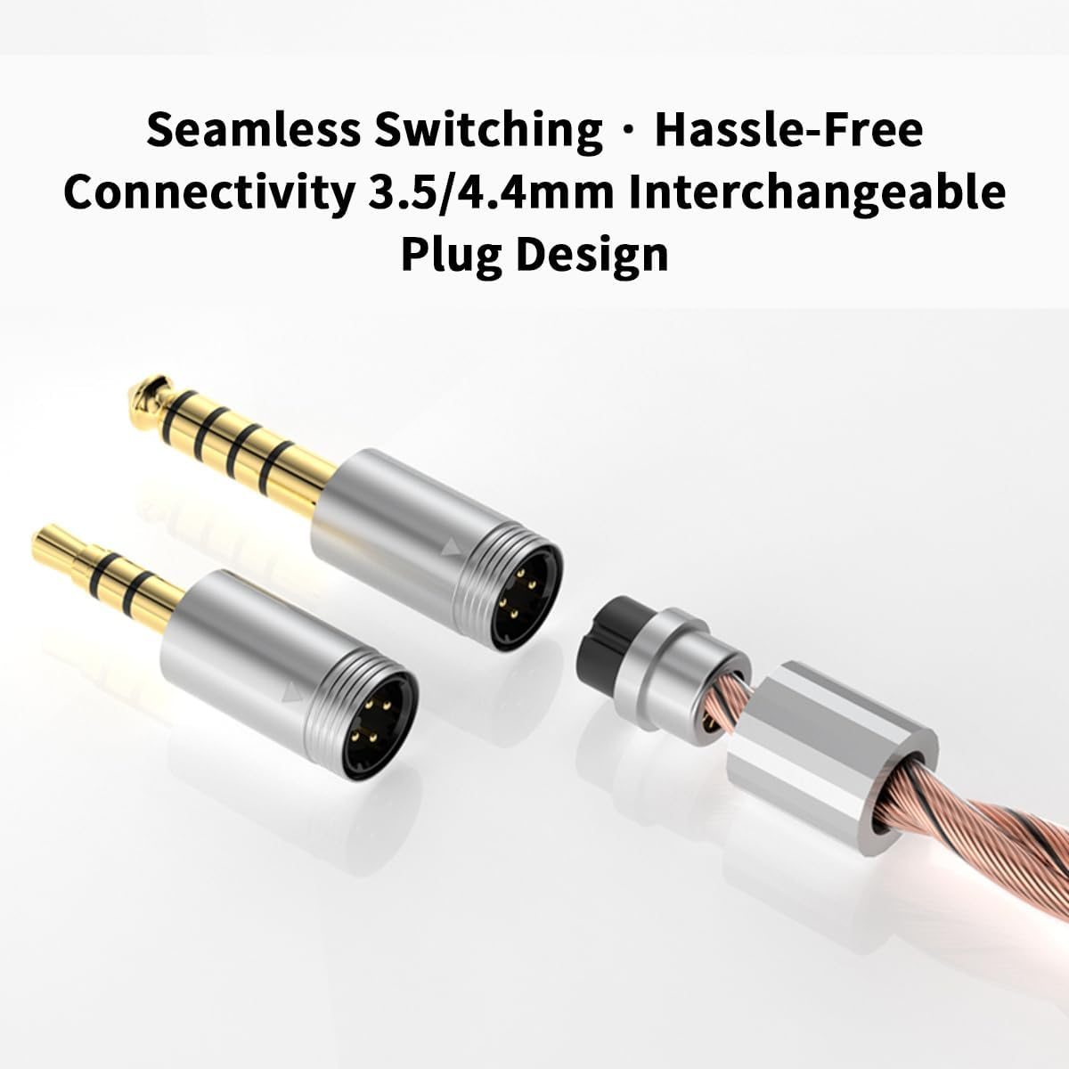 TWISTURA Woodnote Wired Earbuds,3.5Mm 4.4Mm In-Ear Earphones,Detachable Cable Hi-Fi Headphones for PC, Phone image number 5