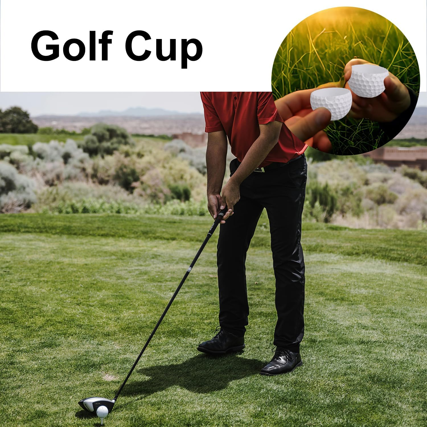 Lasuroa 3Pcs 1.7Oz Golf Ball Shot Glasses with Lids, Plastic Golf Ball Shaped Shot Glass Small Juice Whiskey Drinking Cups Party Decor for Men Golfers Birthday Festival Novelty Gifts (White) image number 5