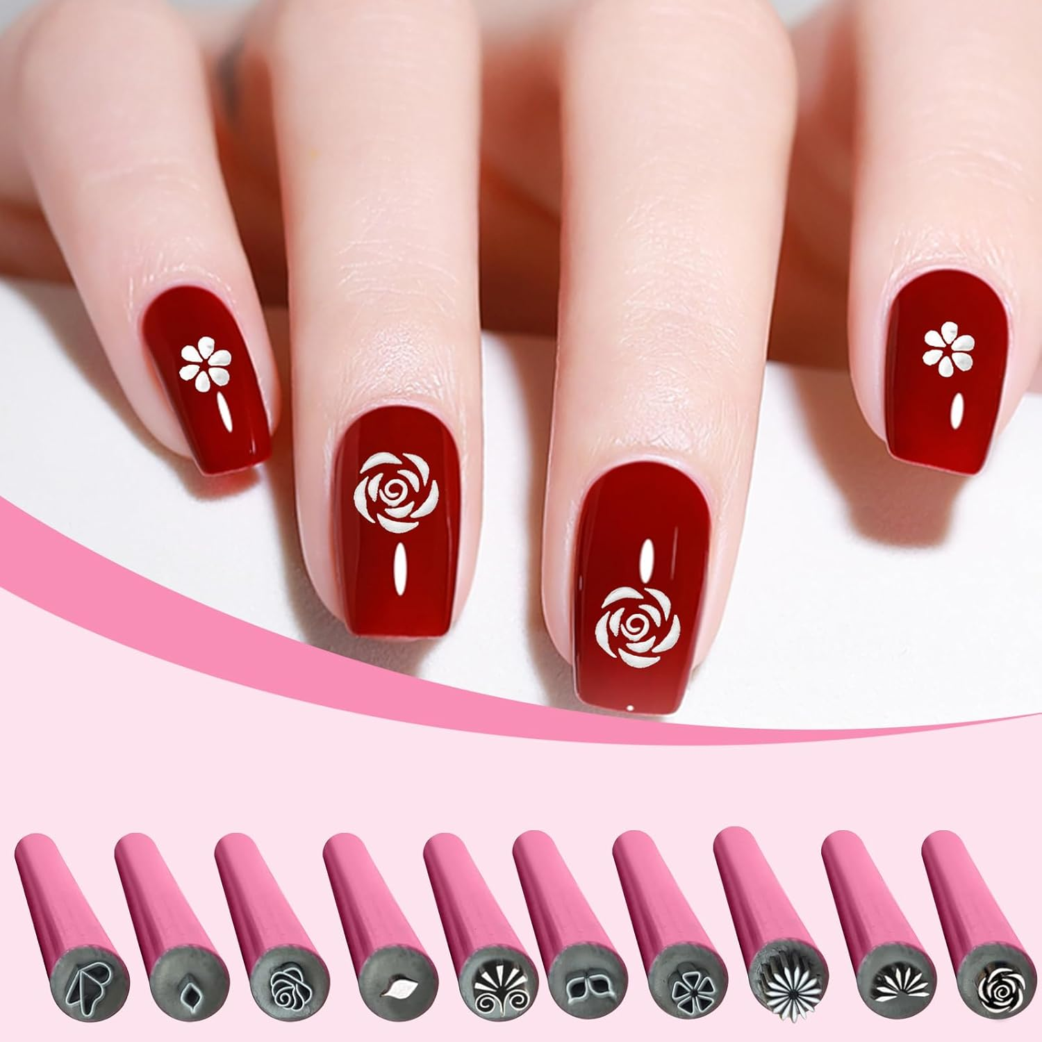 Nail Stamp Pen | Professional Nail Graffiti Pen Set,Quick-Drying Ink Fine Nib Compact Multi-Purpose Design for Dot Painting Home Travel Salon Women Men Manicurists Beginners image number 1