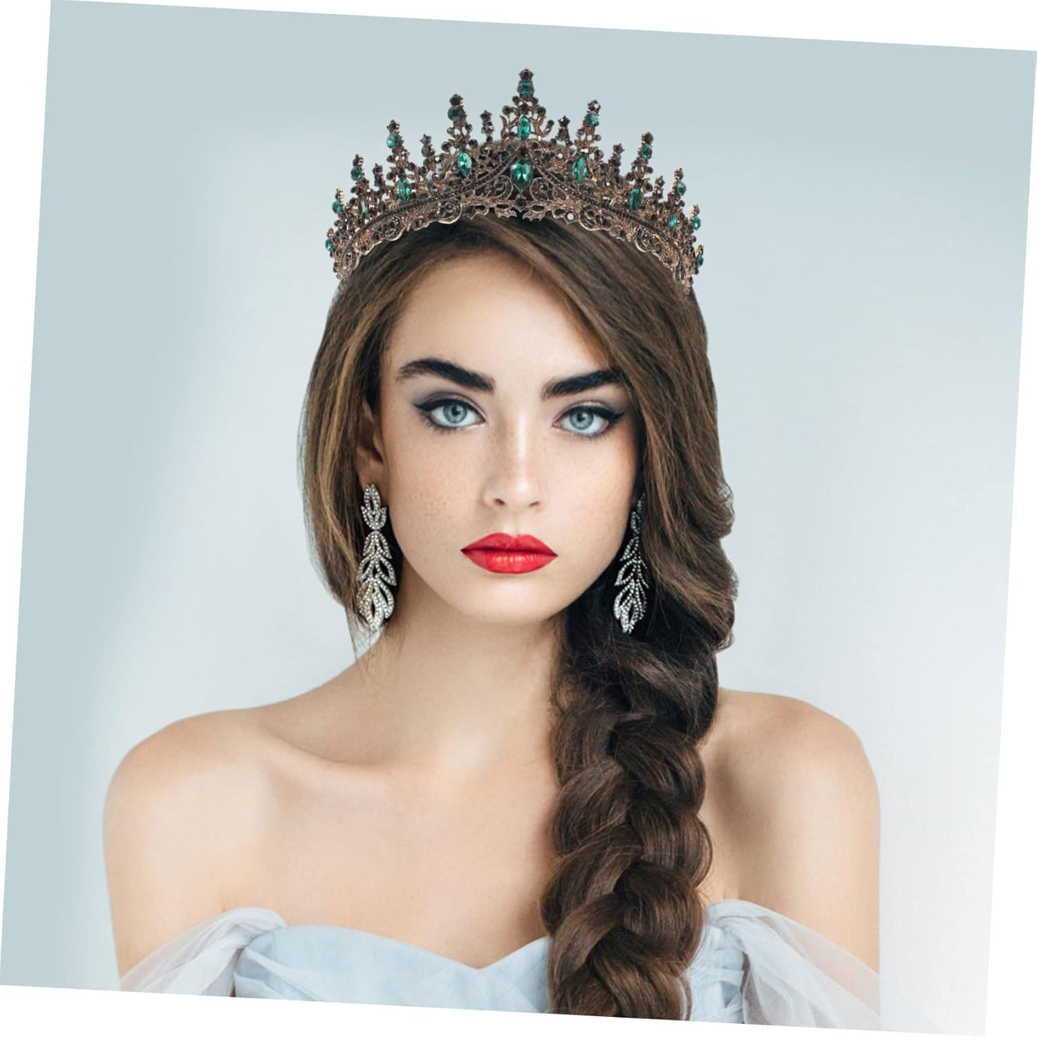 Minkissy Tiaras for Women Rhinestone Wedding Bridal Crown Quinceanera Crown