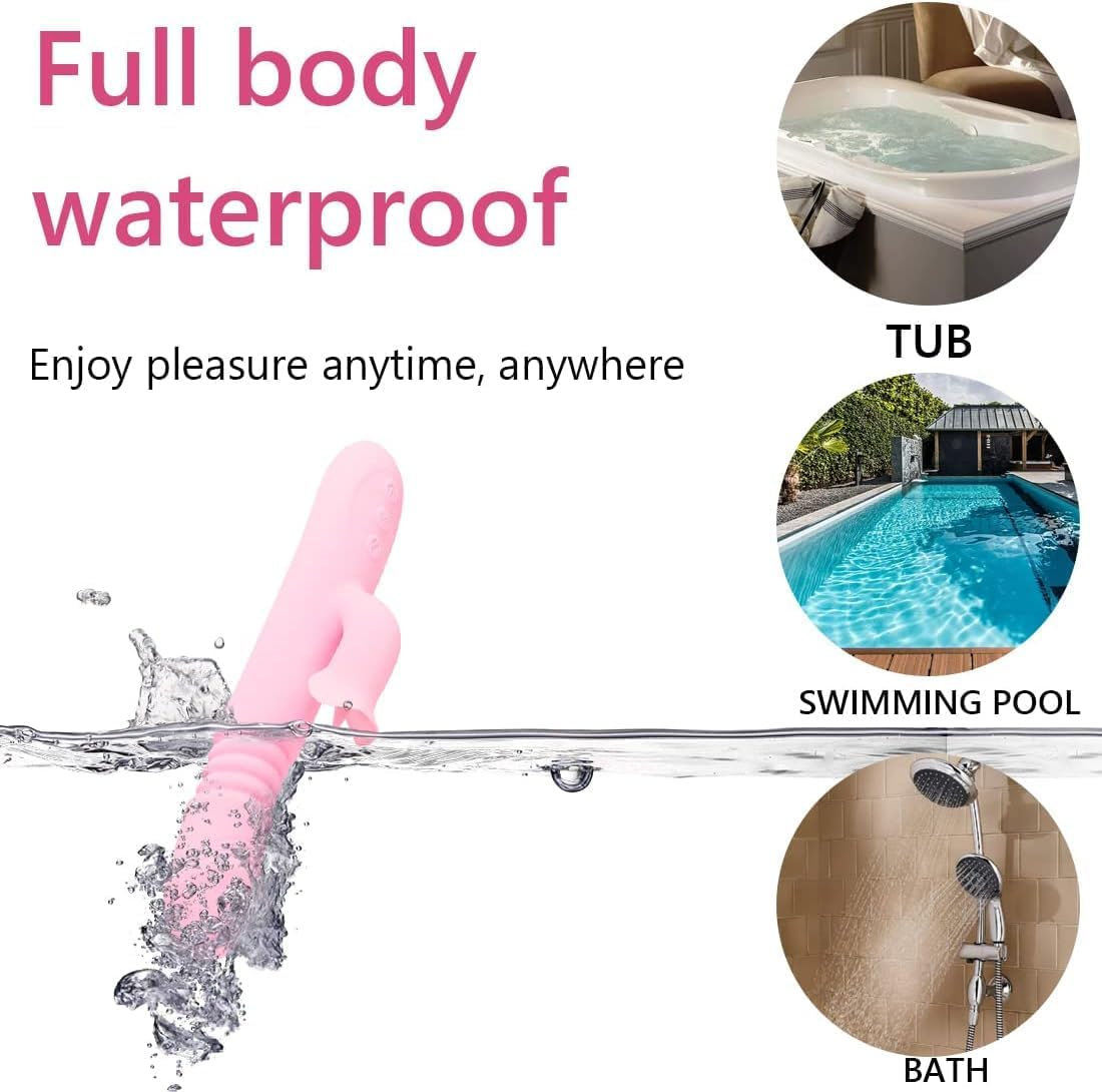 CTFIVING G Spot Sex Toy,2 in 1 Bullet G Spot Vibrator Wand for Clitoris Heating Function Waterproof Dildo Sex Toy with 6 Powerful Vibrations Dual Motor Stimulator for Women or Couple image number 2