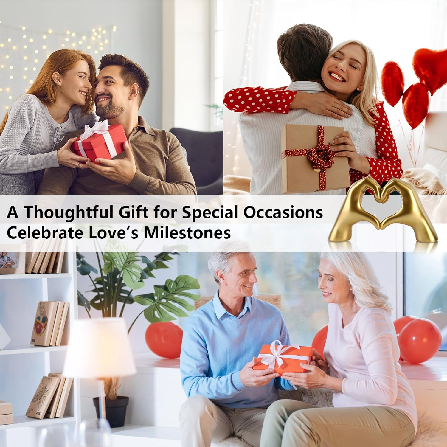 Large Taylor Lover Merch Gold Heart Hands Sculpture Birthday Decorations Gifts Living Room Bedroom Shelf Desk Coffee Table Accessories Statue Bobo Bathroom Home Decor Women Girls Mom(Large) image number 4