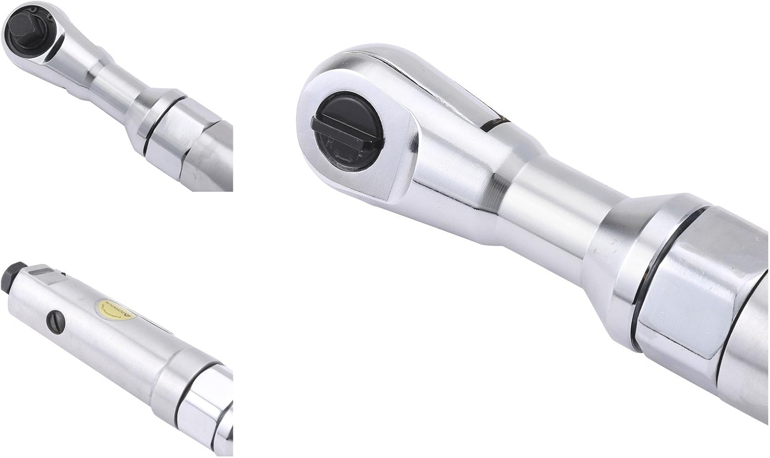 Air Ratchet Wrench 1/2 Inch Pneumatic Air Wrench Drive Impact Spanner Heavy Duty Torque Drive (Chrome) image number 3